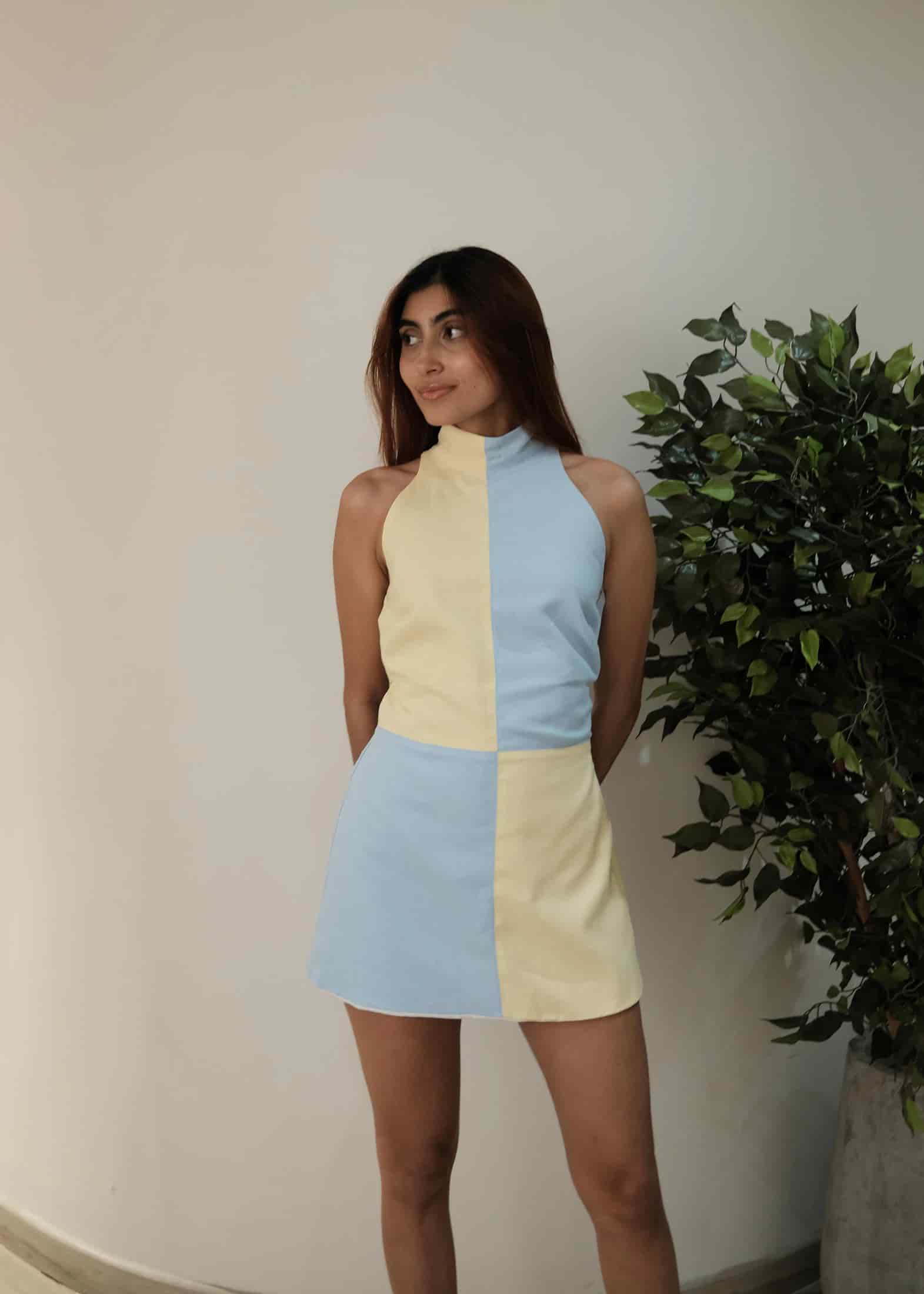 Vestido Elvira Celeste/Azul Muestra - miniatura 3