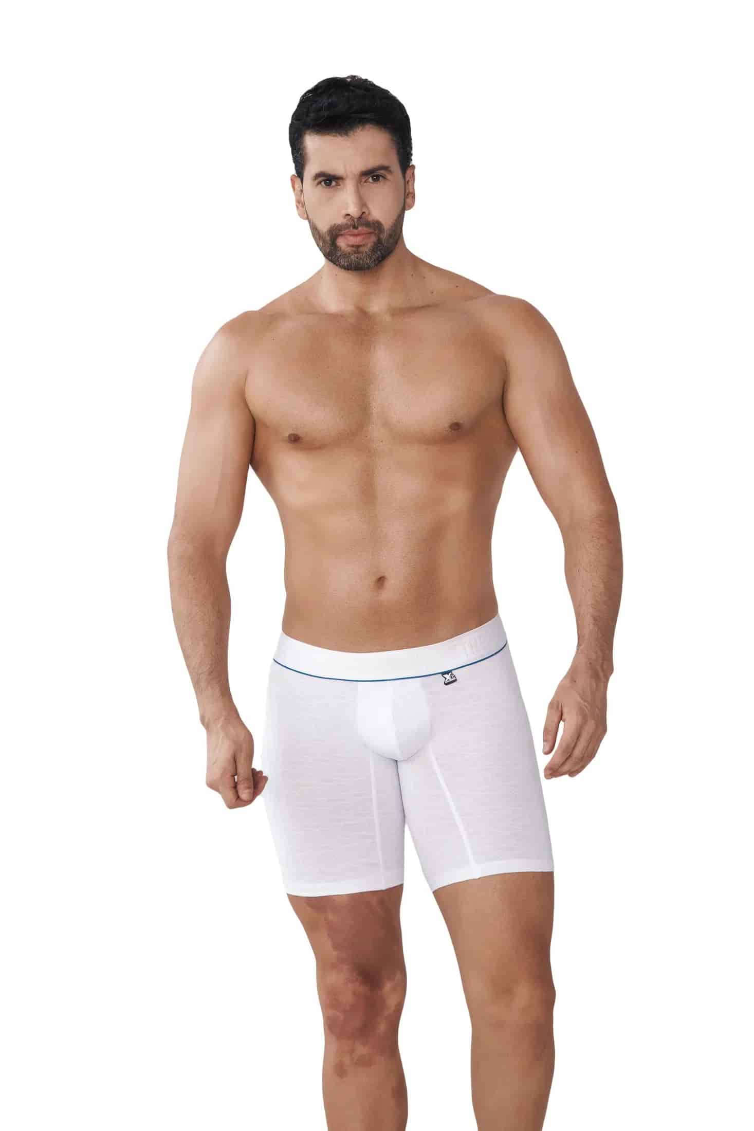 BOXER MICROFIBRA JACQUARD CUBOS BLANCO - miniatura 1