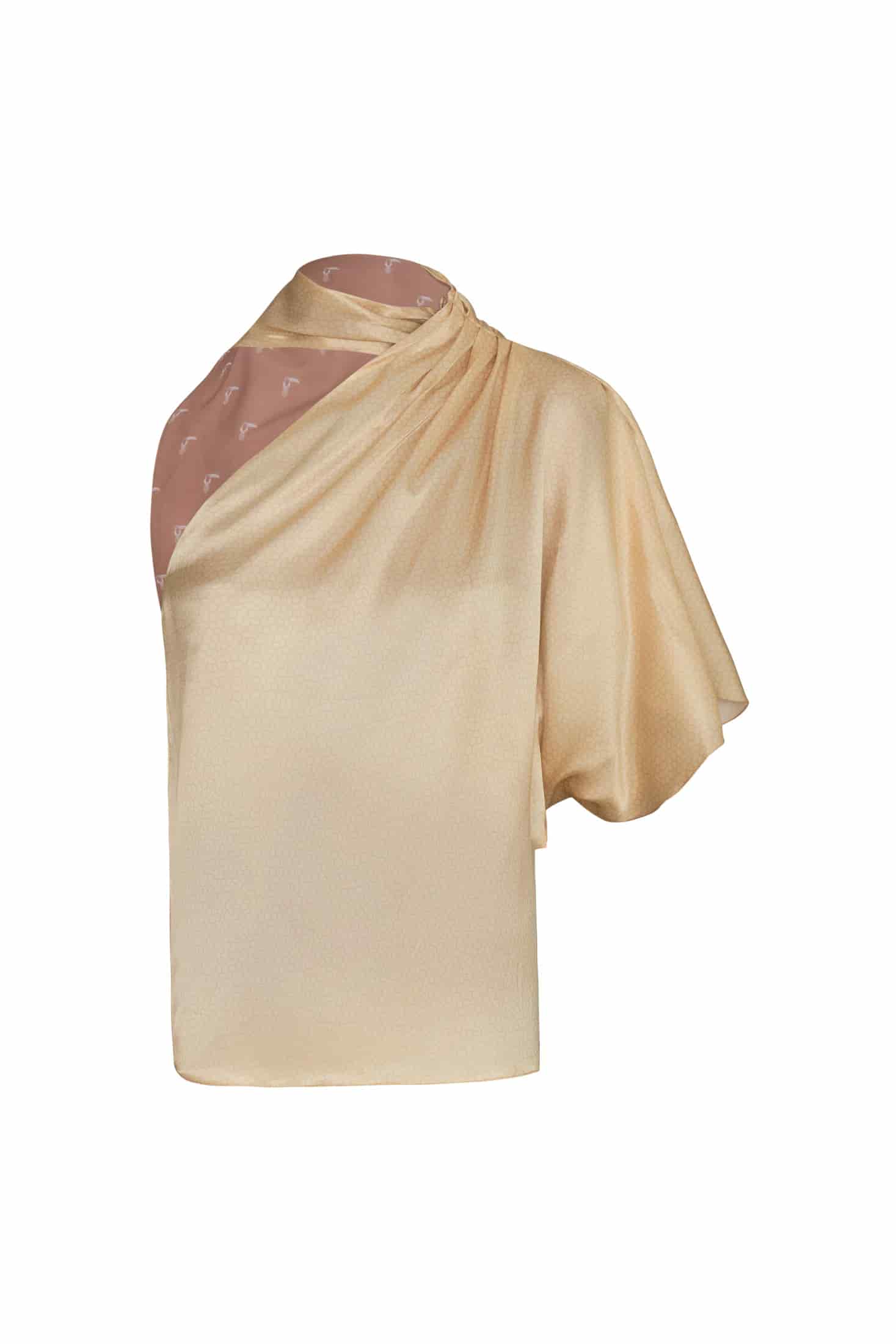 Chiminango Satin Silk Blouse / Butter Reptile - miniatura 1