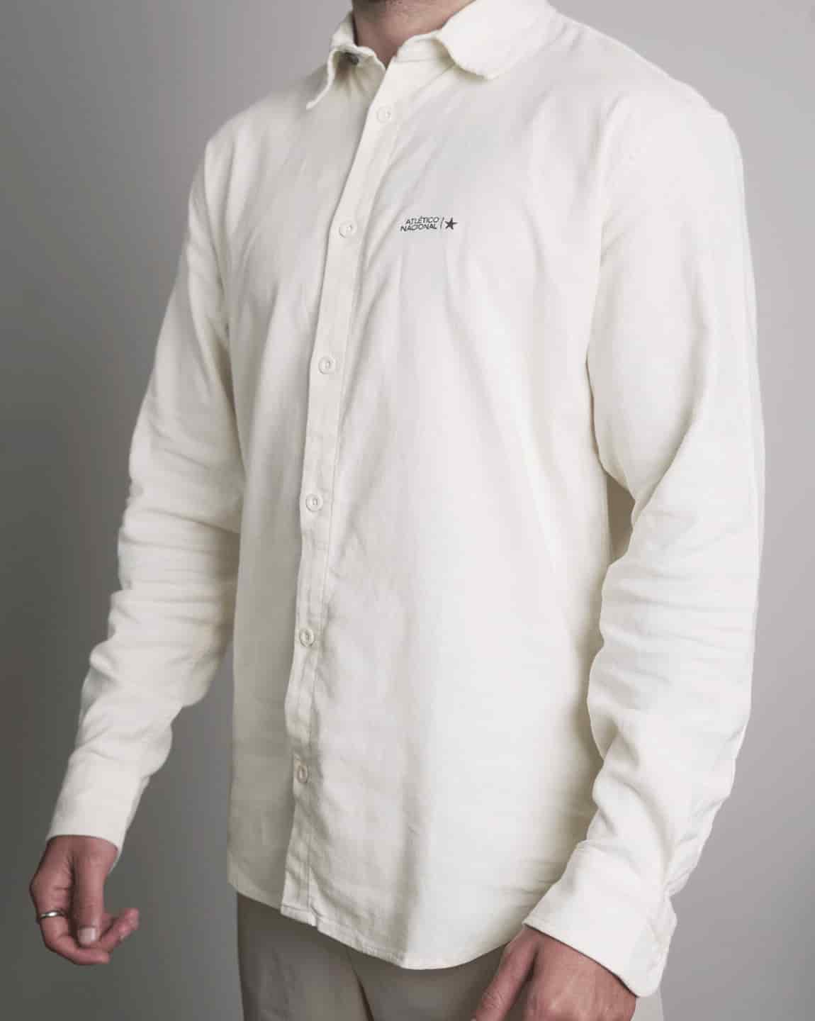 CAMISA LINO MANGA LARGA CRUDA HOMBRE - miniatura 4