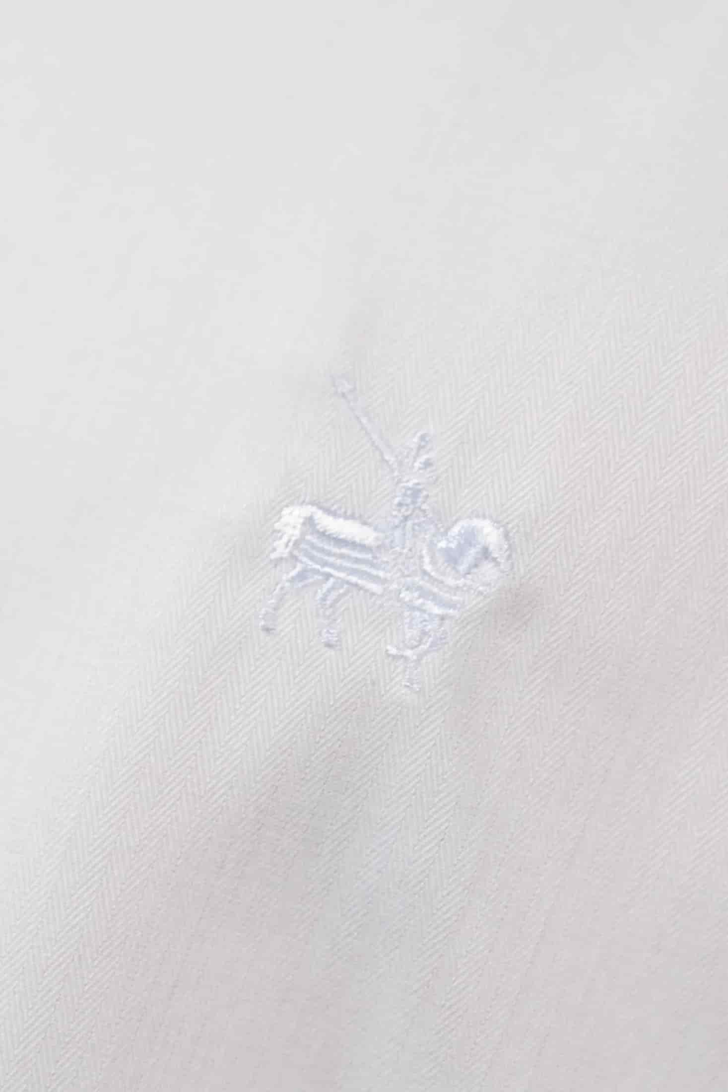 Camisa Herringbone Cuello Corbata Hombre Blanco - miniatura 8