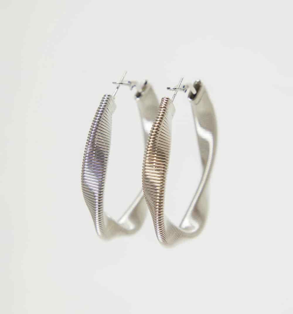 Aretes candonga cadena serpiente - miniatura 2