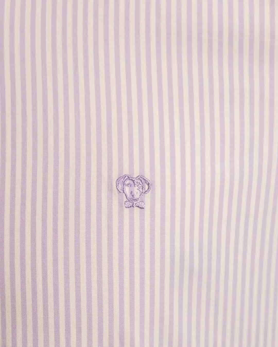 Camisa Antimanchas Popelina Rayas Lilac Logo Contraste - miniatura 11
