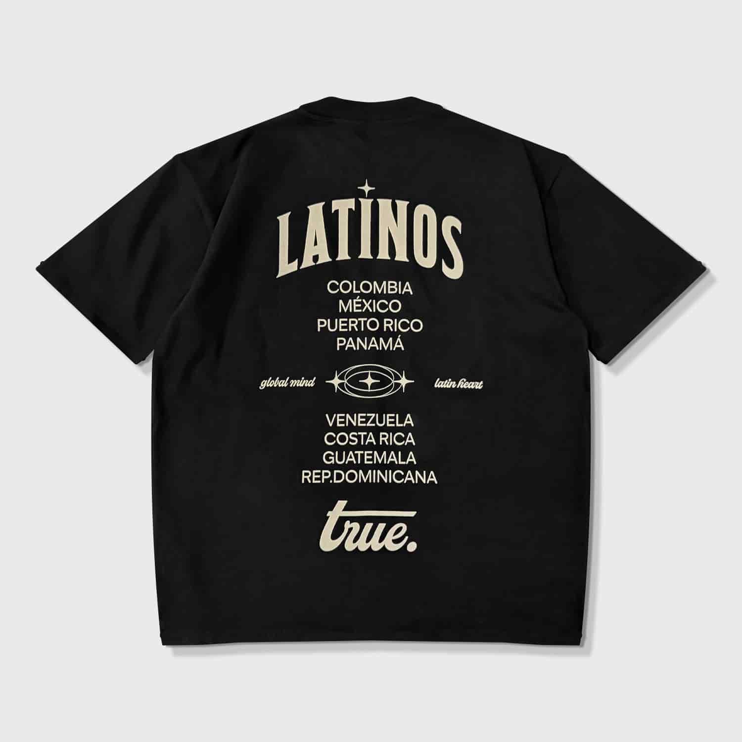 Latinos Oversized T-Shirt - Black - miniatura 1