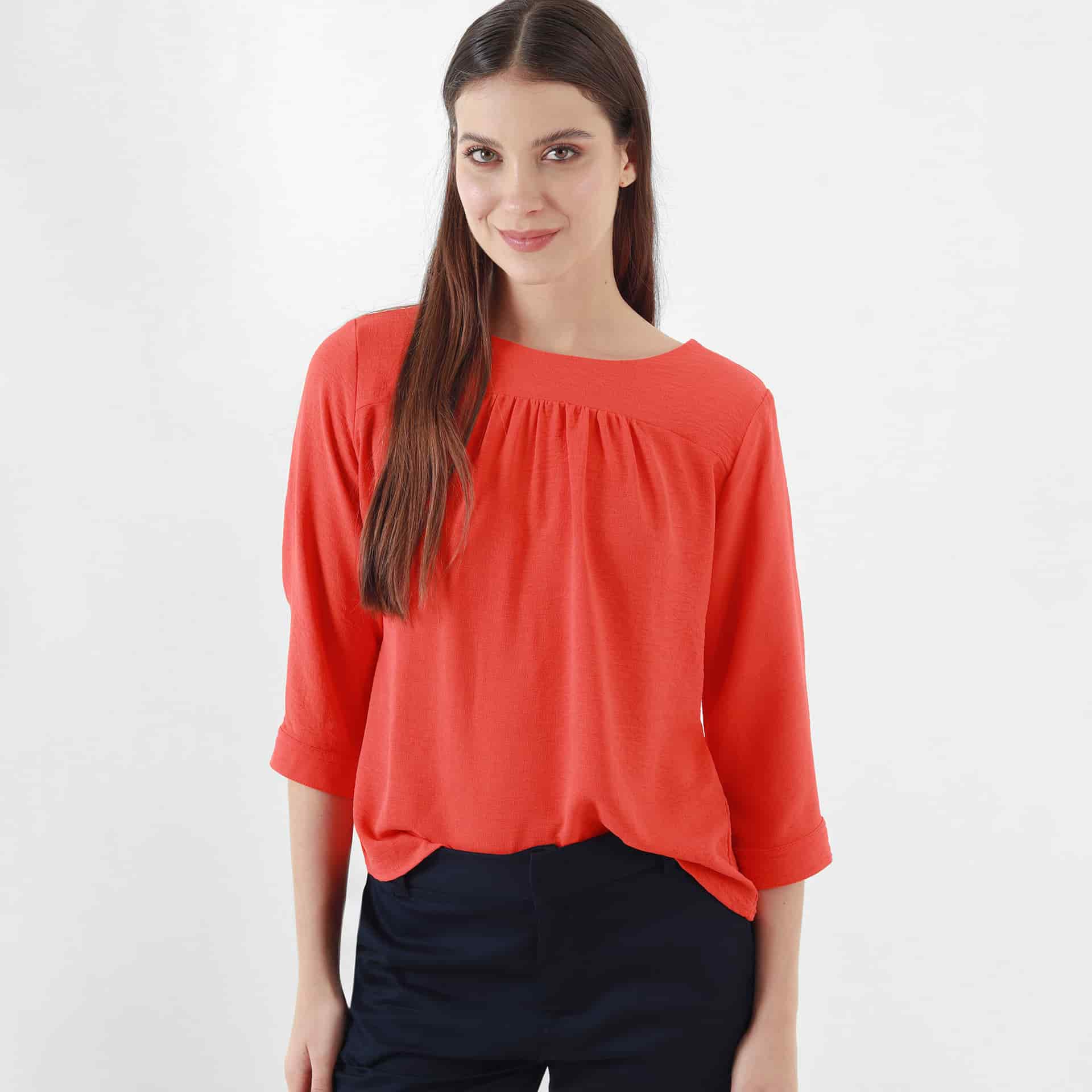 Blusa Cuello Redondo Manga 3Cuartos - miniatura 3