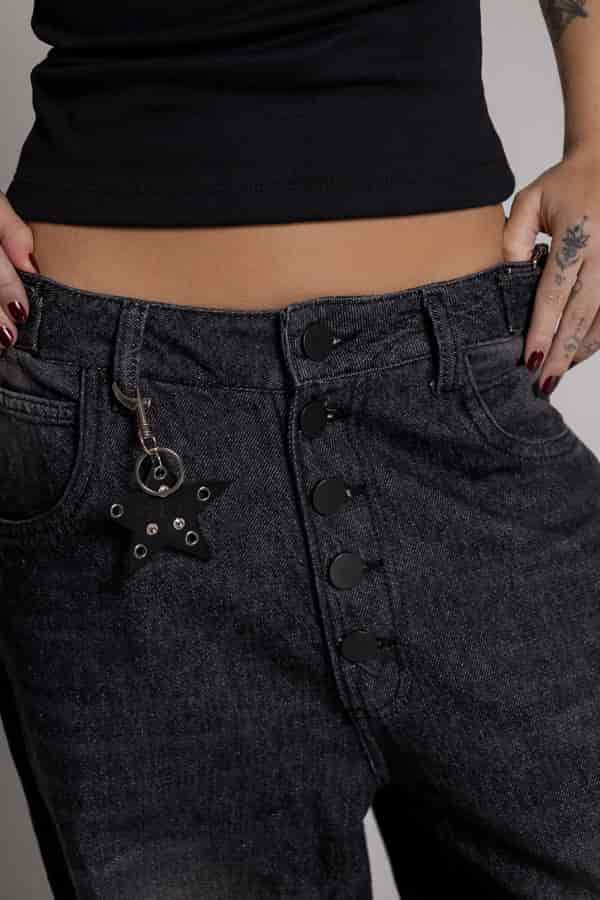 Baggy Remainder Dama Stone-Negro - miniatura 9