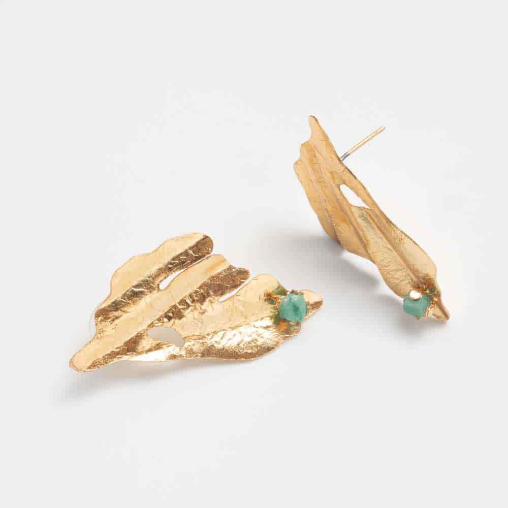Aretes Topo Huella Verde - miniatura 3