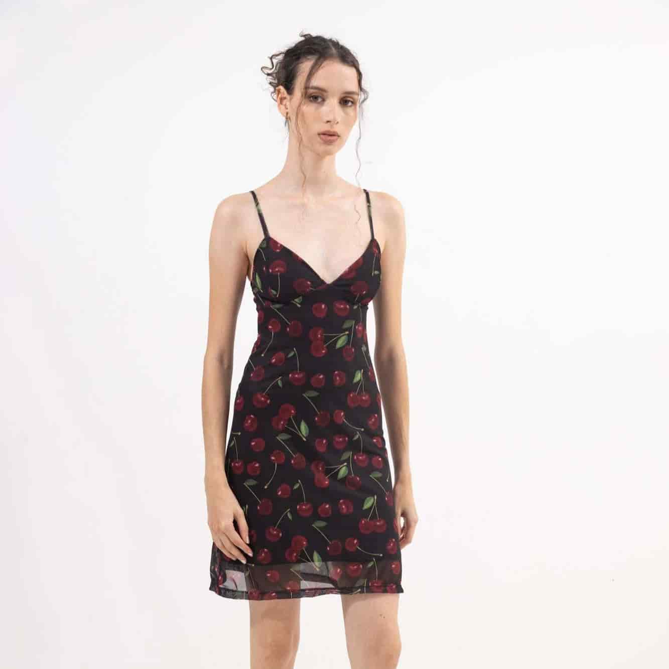 CHERRY MESH DRESS - miniatura 1