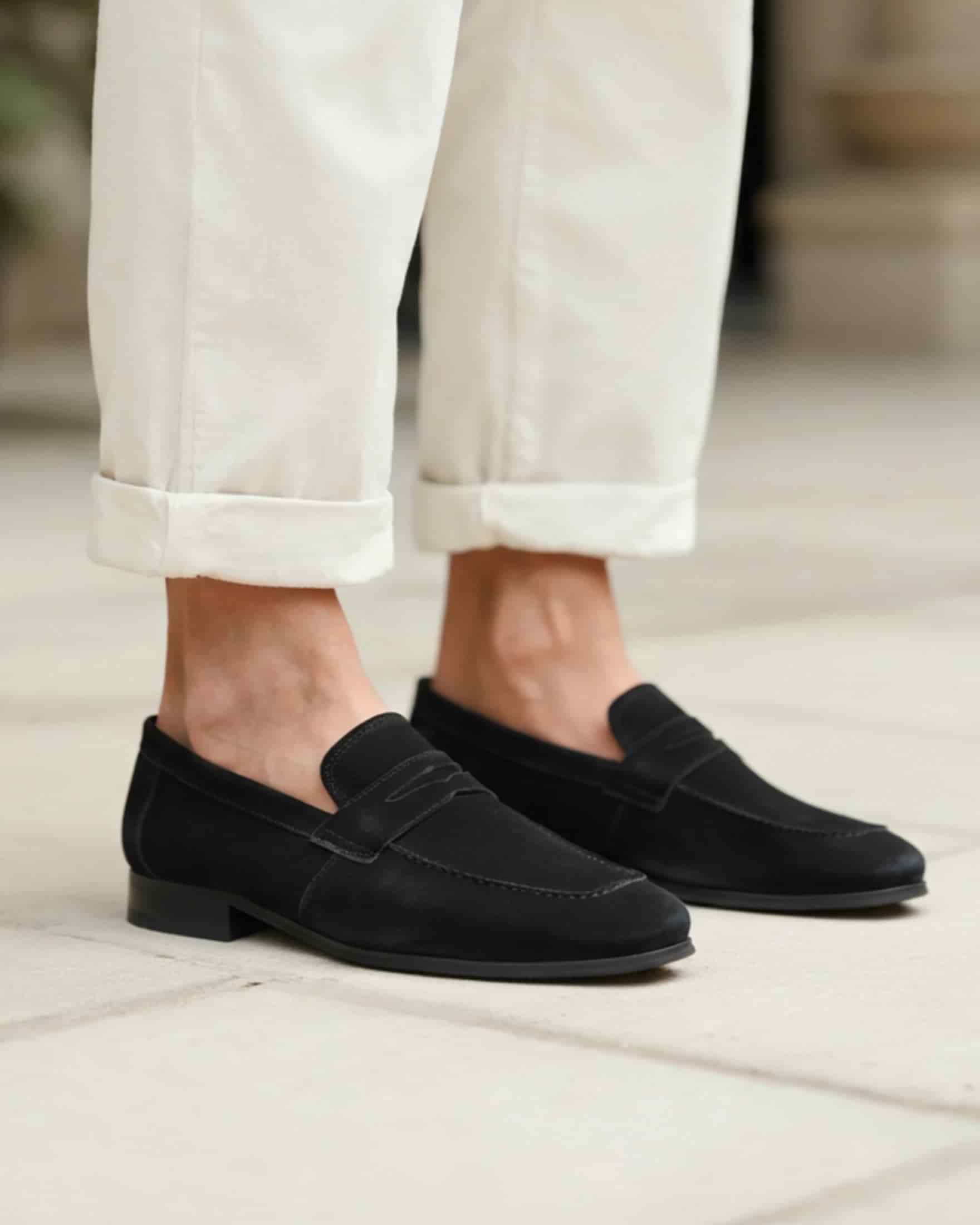 Old Money Suede Penny Loafers - miniatura 1