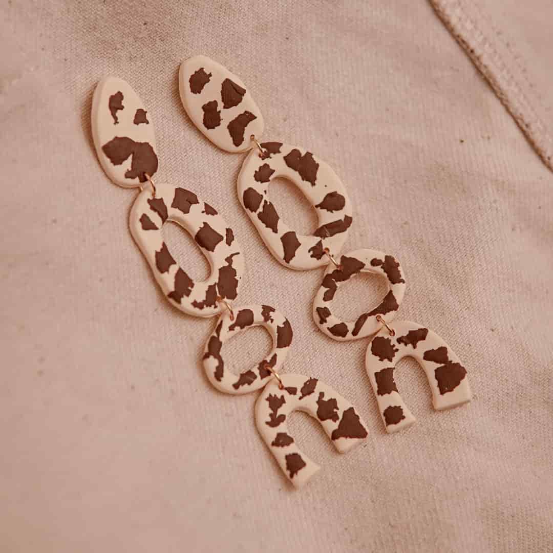 Aretes Anni Cow Print - miniatura 1