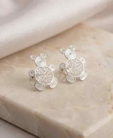 Arete dos Mandalas en Plata Filigrana - miniatura 1