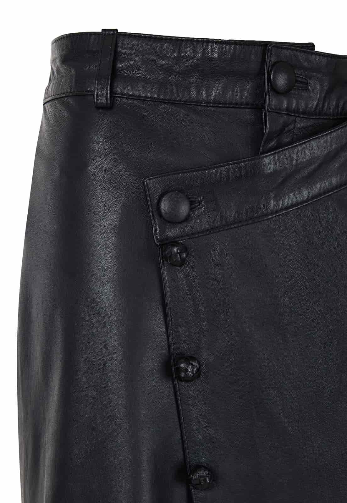CROSSED LEATHER TROUSERS - miniatura 6
