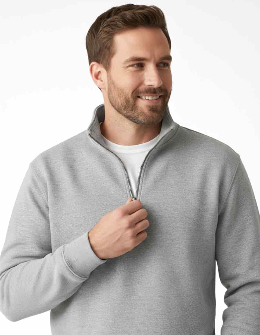 Buzo cuello alto hombre Gris Luna - miniatura 12