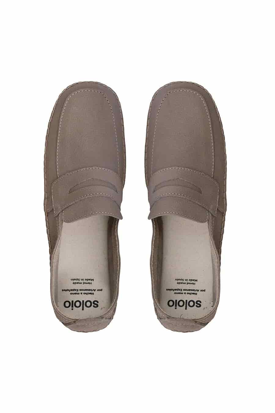 Men's leather espadrille beige masked - miniatura 4