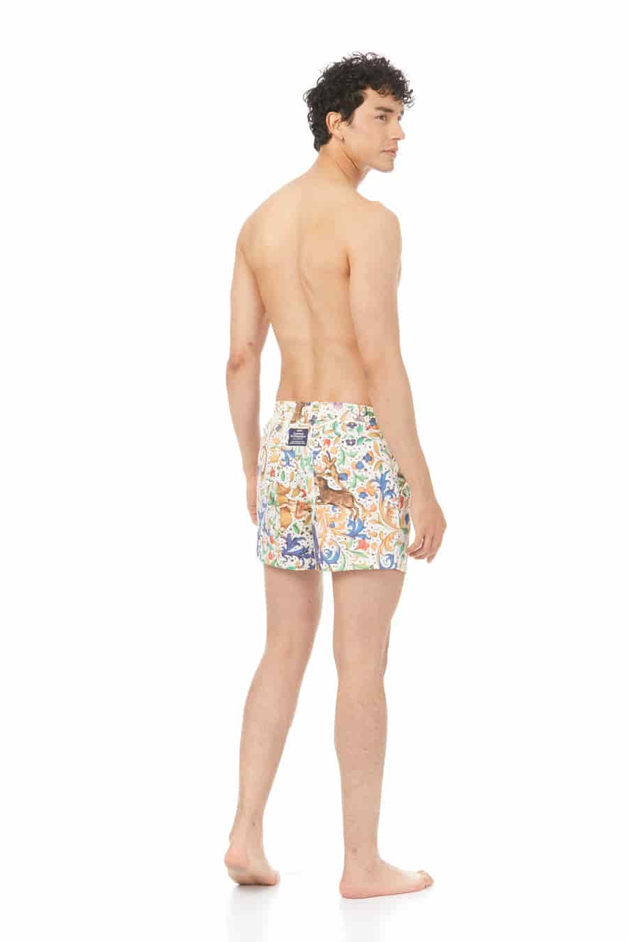 Men's swim trunk white lorenzo - miniatura 3