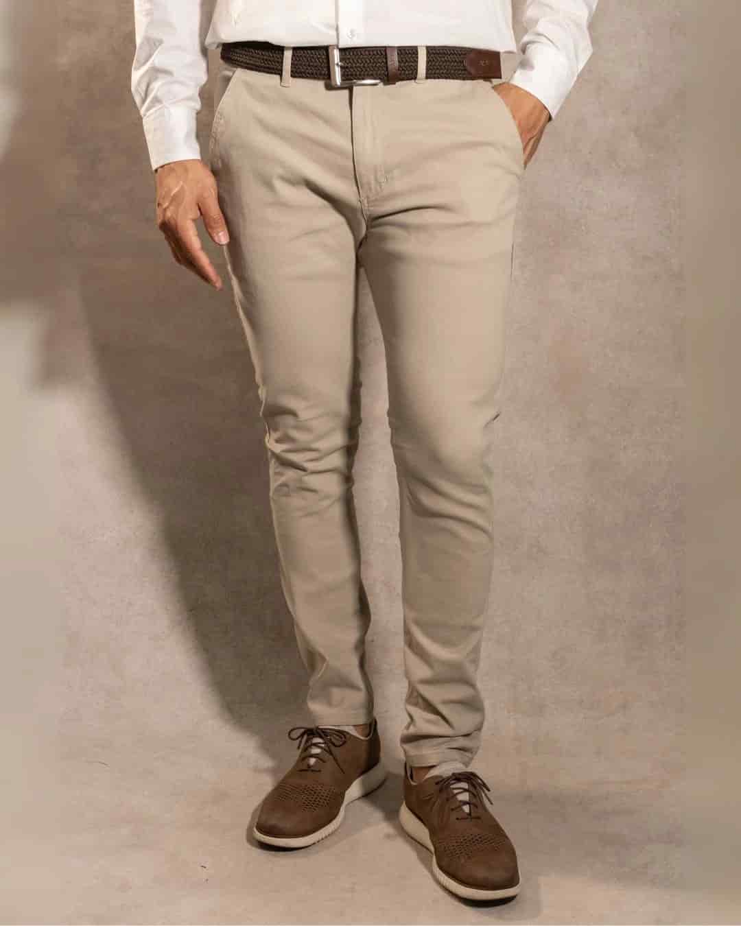 Pantalon Elastico Taupe - Talla Regular - miniatura 3
