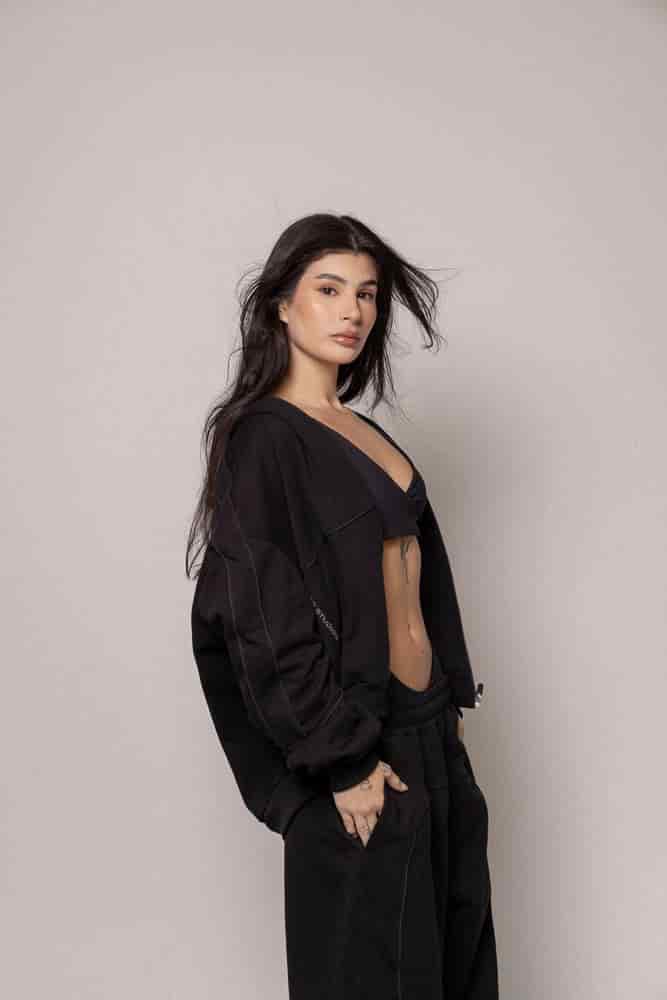 Hoodie 87/27 Sgo Dama-Negro - miniatura 7