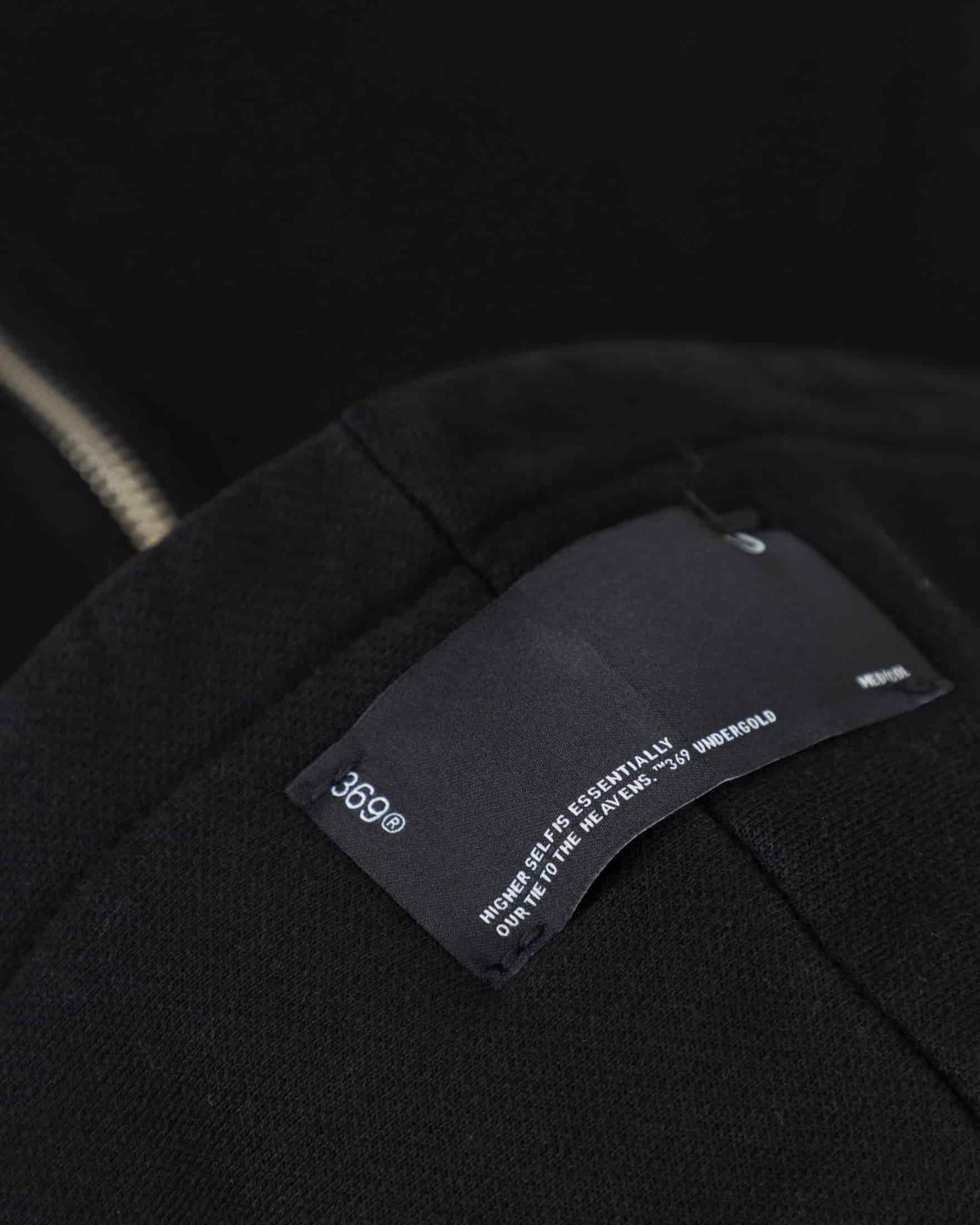 Line Basic Boxy Fit Zip Up Hoodie Black - miniatura 5