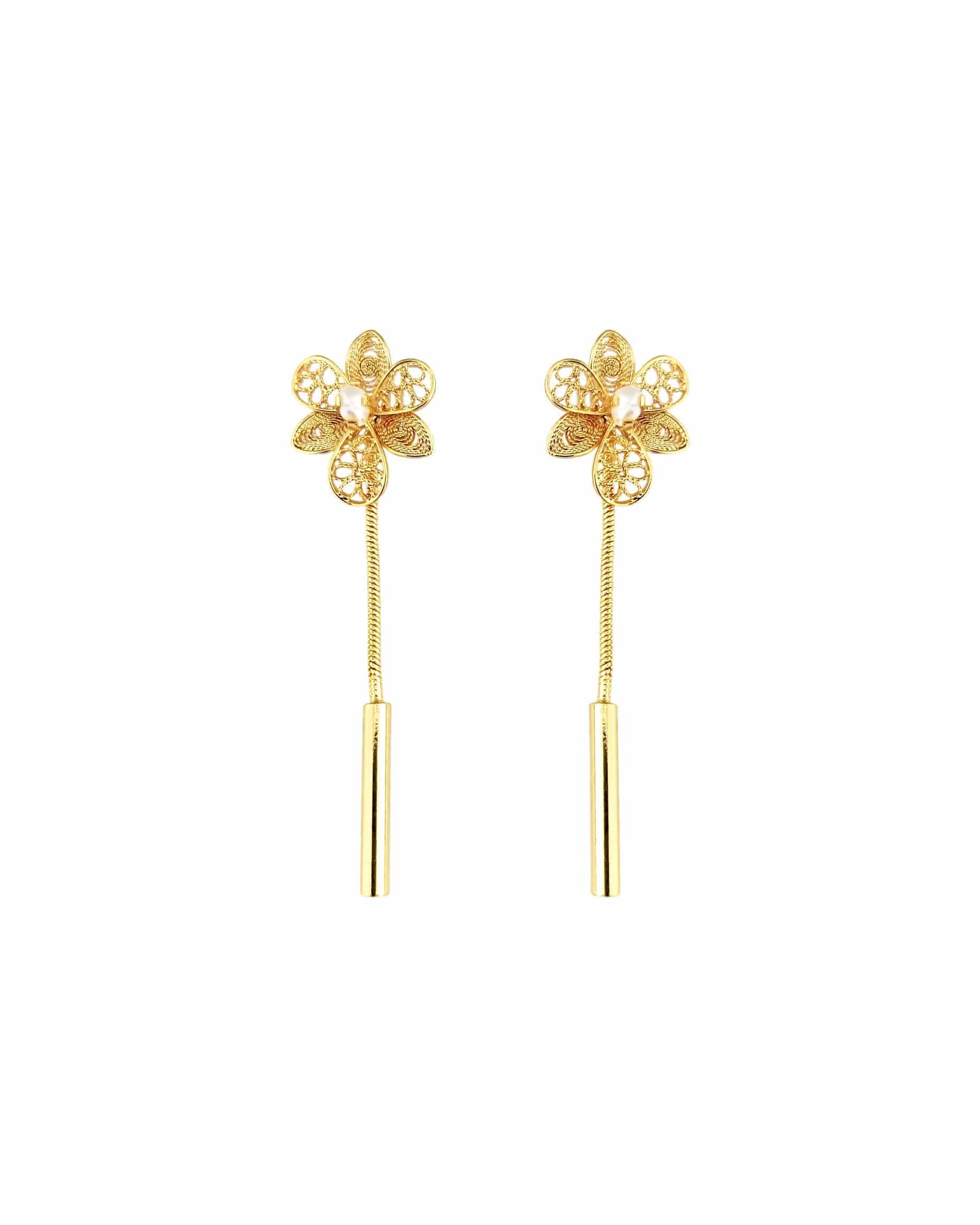 Aretes filigrana doble función Esther - miniatura 1