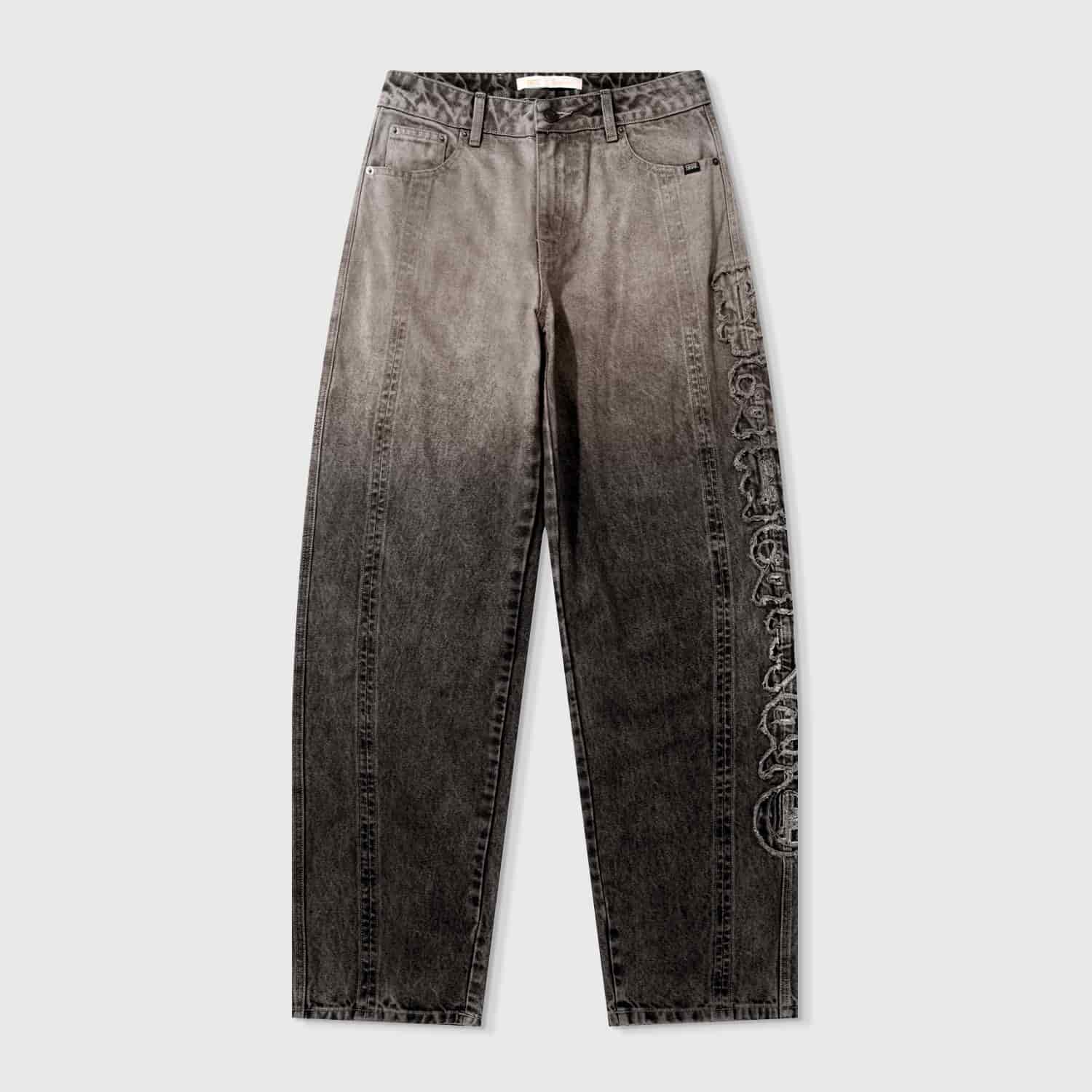 Barrel Denim Pants - Washed Black - miniatura 1