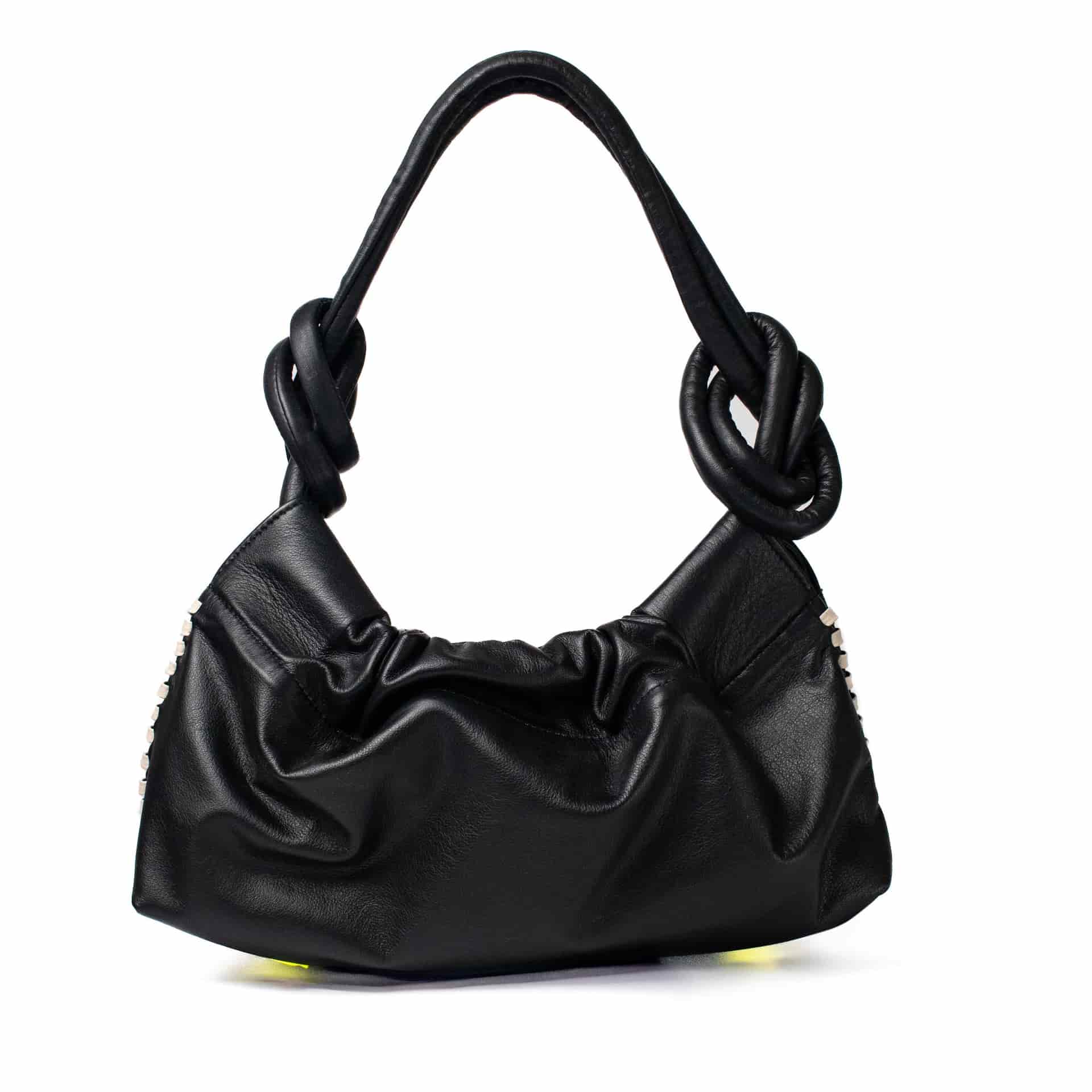 CHUNKIE baguette BAG - black x beige weave - miniatura 1