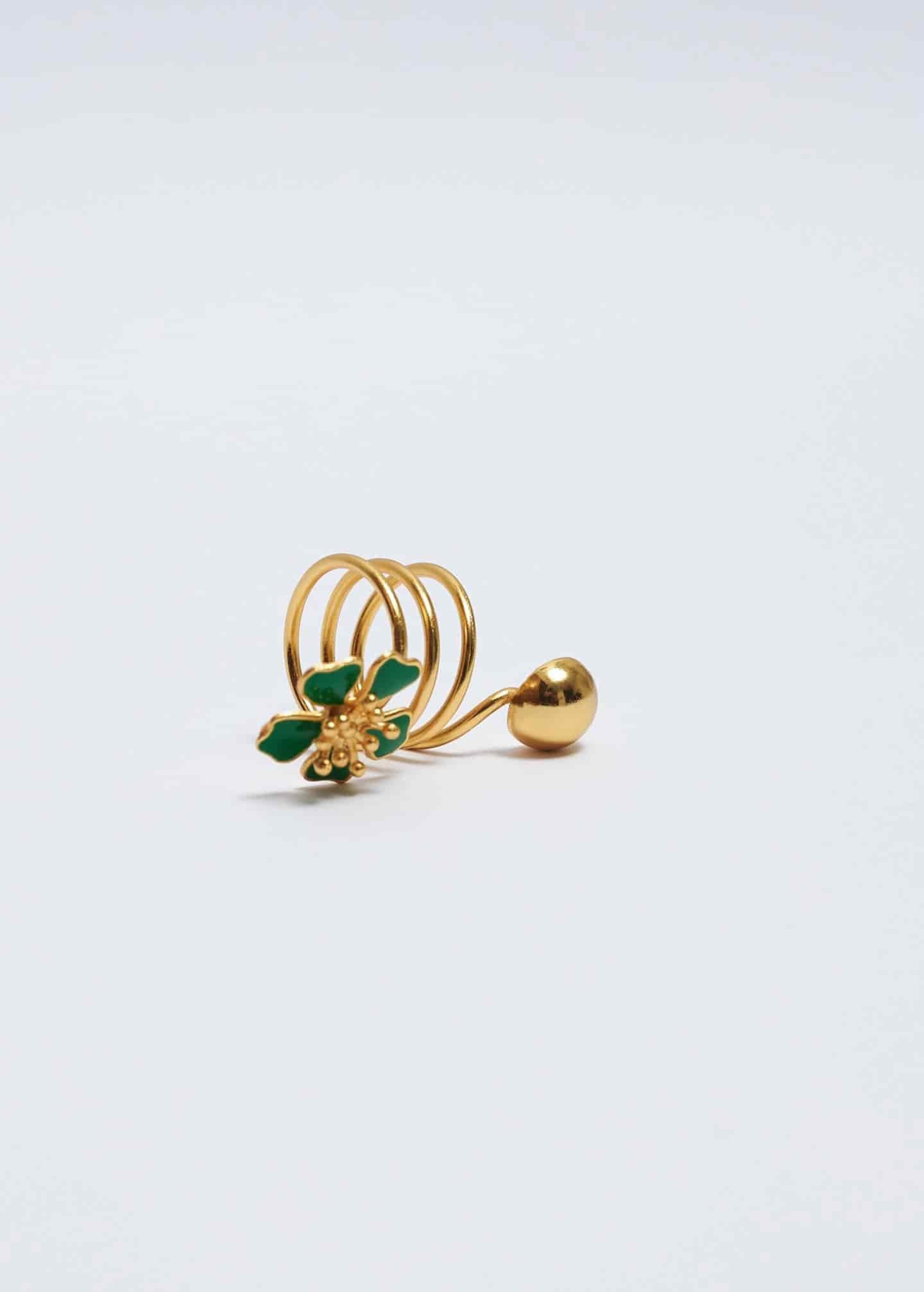 Anillo Aurora espiral verde - miniatura 3