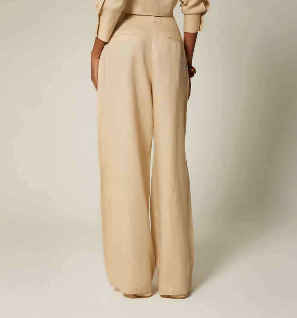 Pantalon palazo de prenses tiro alto - miniatura 5
