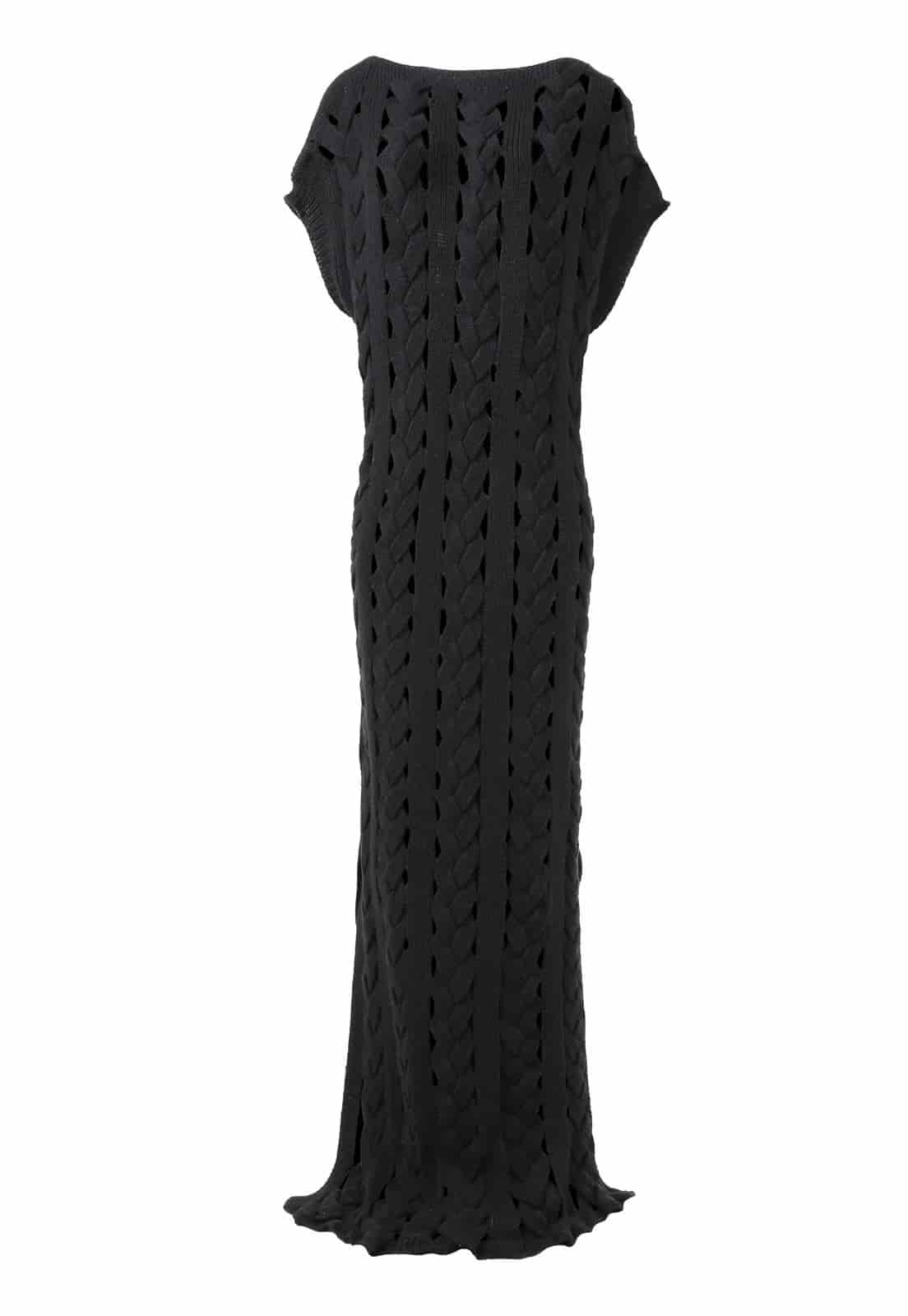 FLAT BRAIDED KNITTED DRESS - miniatura 1