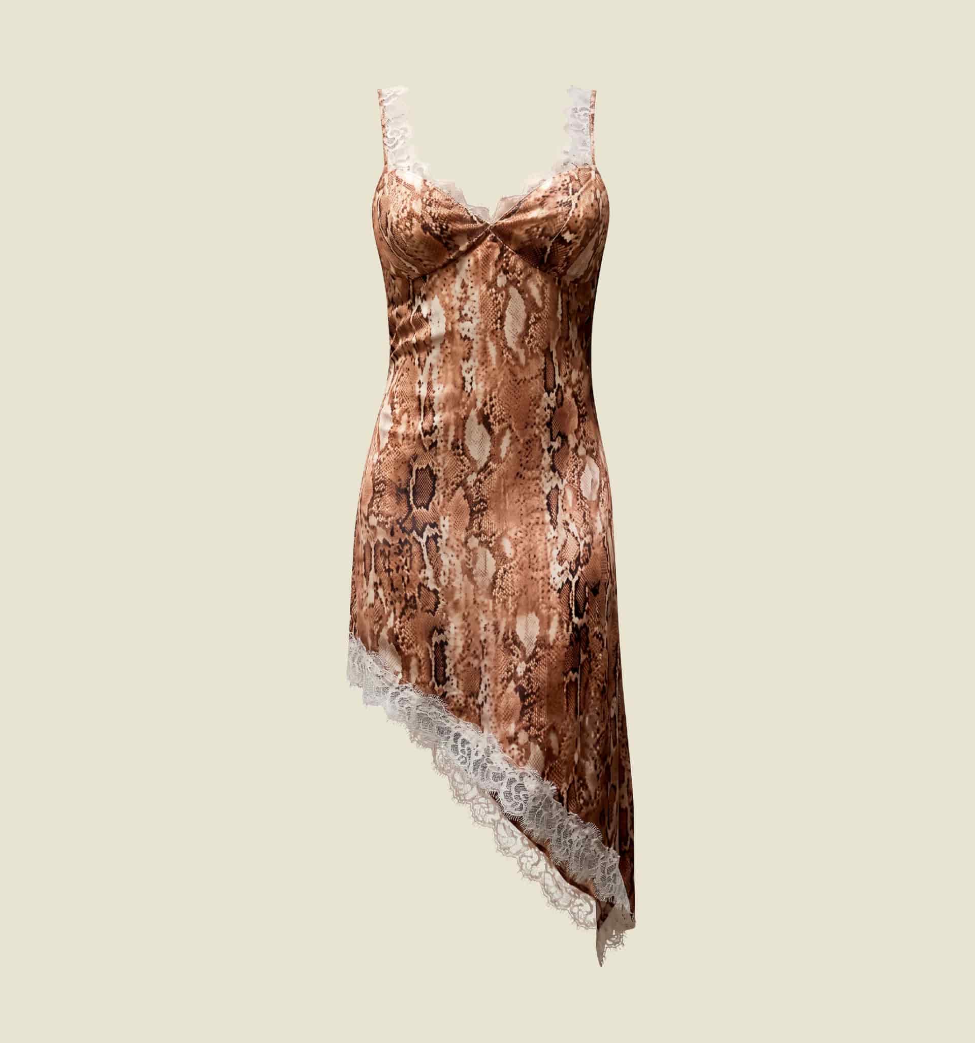 Vestido asimétrico con encaje - miniatura 1