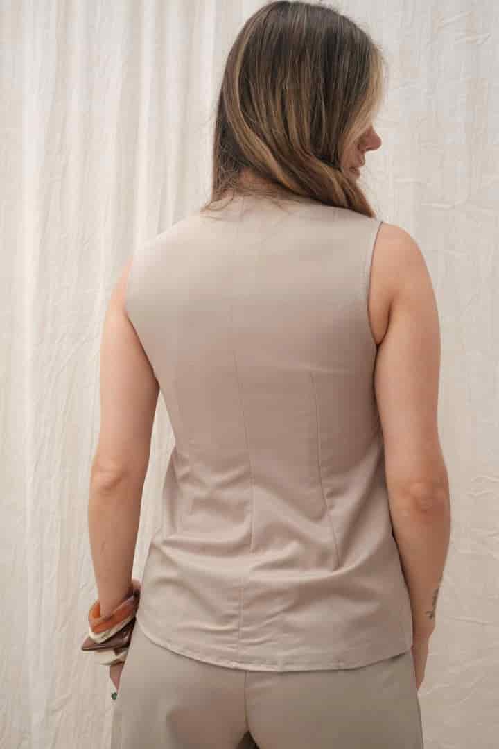 Blusa Cleotilde Taupe - miniatura 4