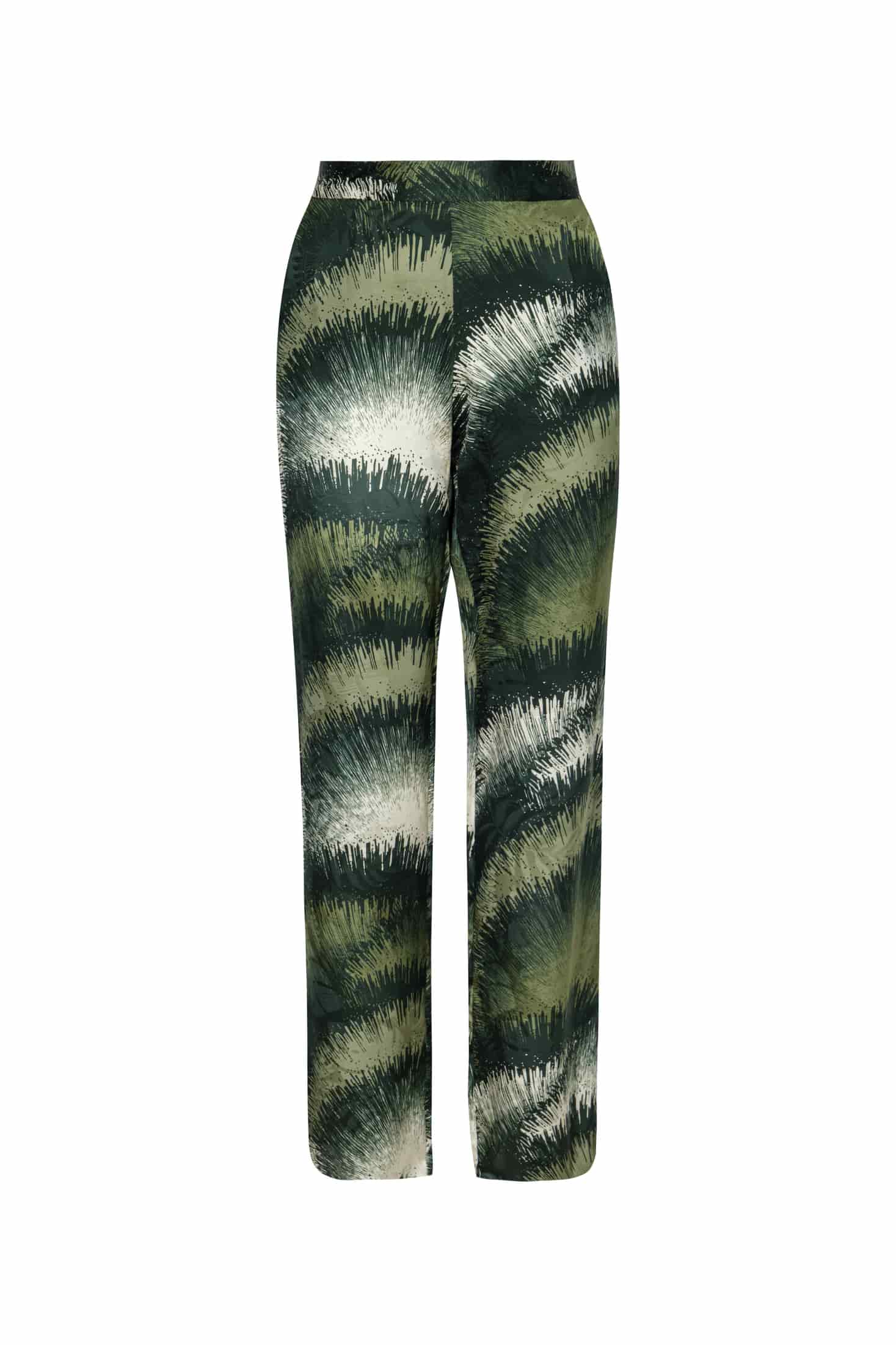 Santo Tomás Silk Jacquard Pants / Green Brushed - miniatura 1