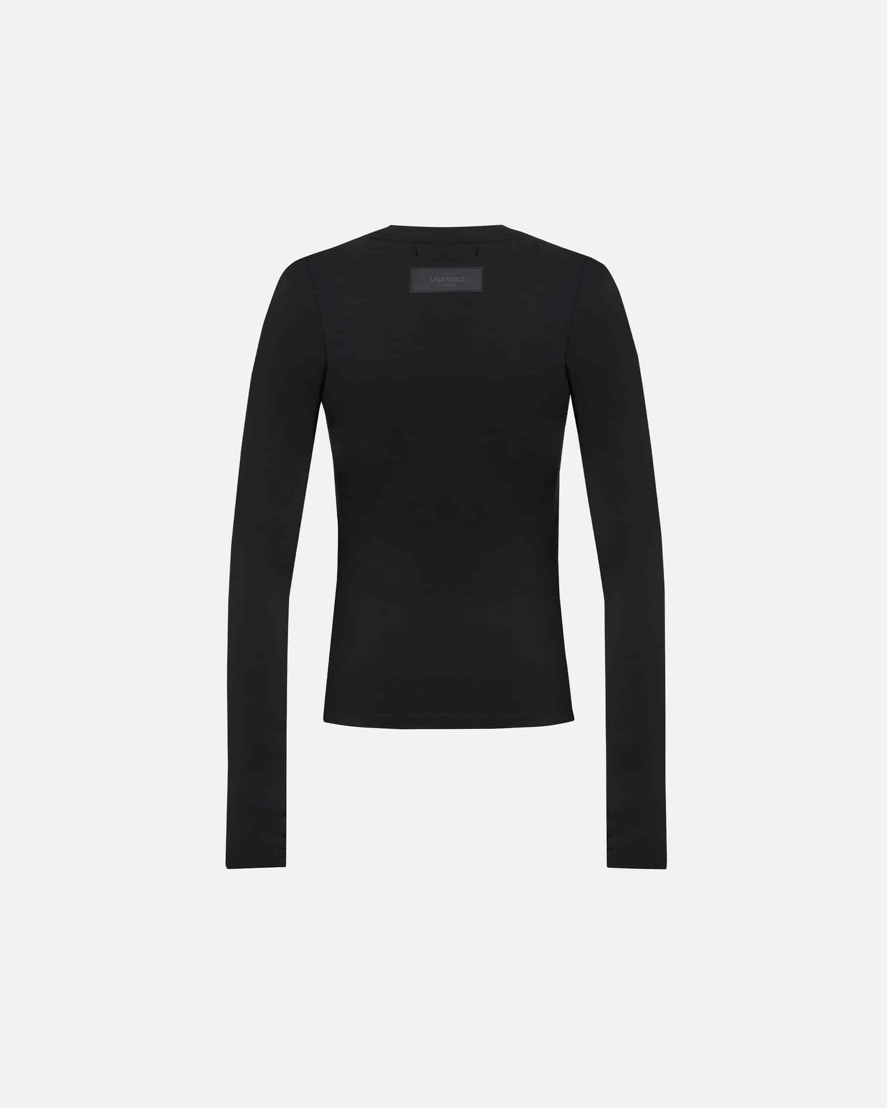 W Basics Undergold Studio Ultra Slim Long Sleeve Tee Black - miniatura 3