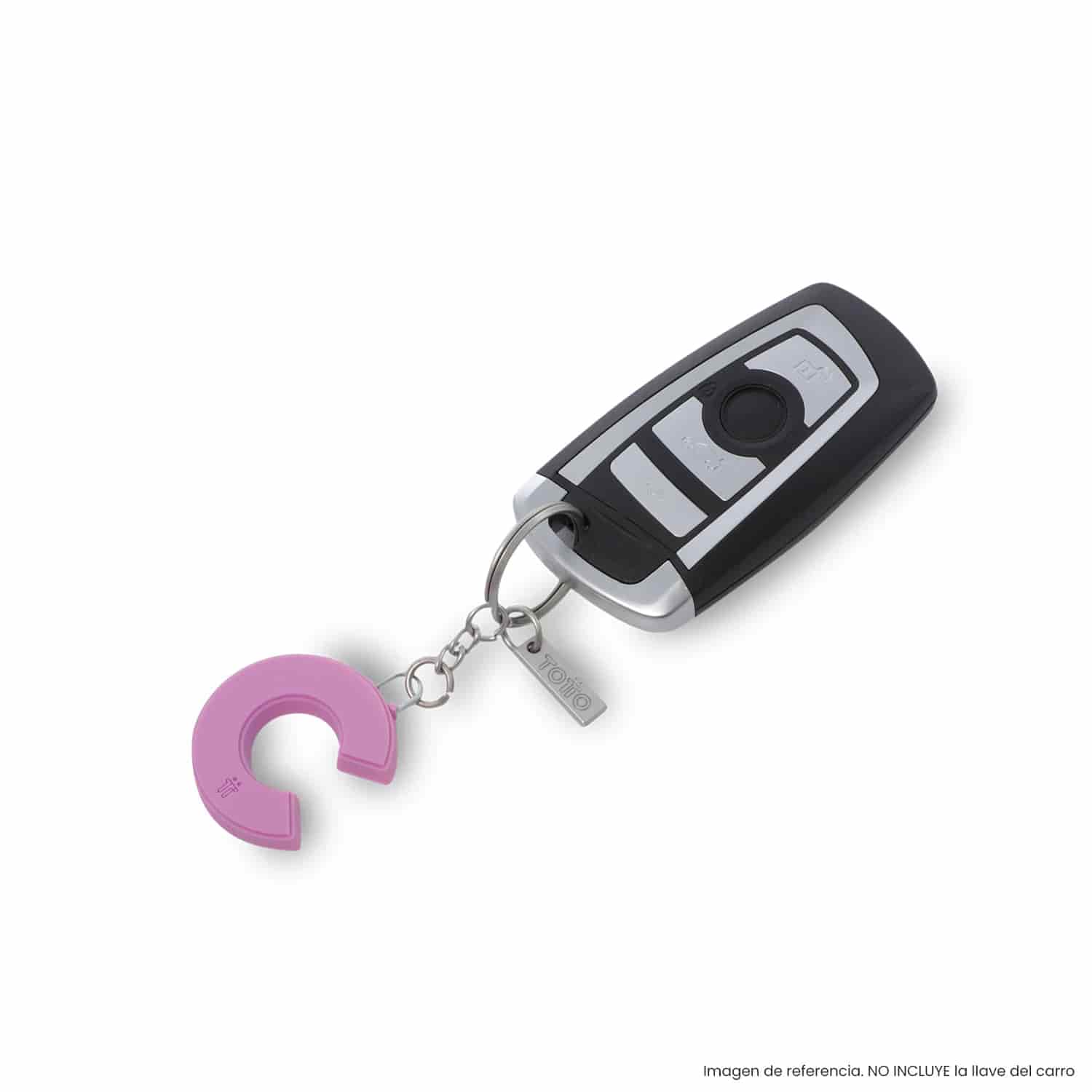 Llavero de Moda Abc en goma color Rosado - miniatura 4