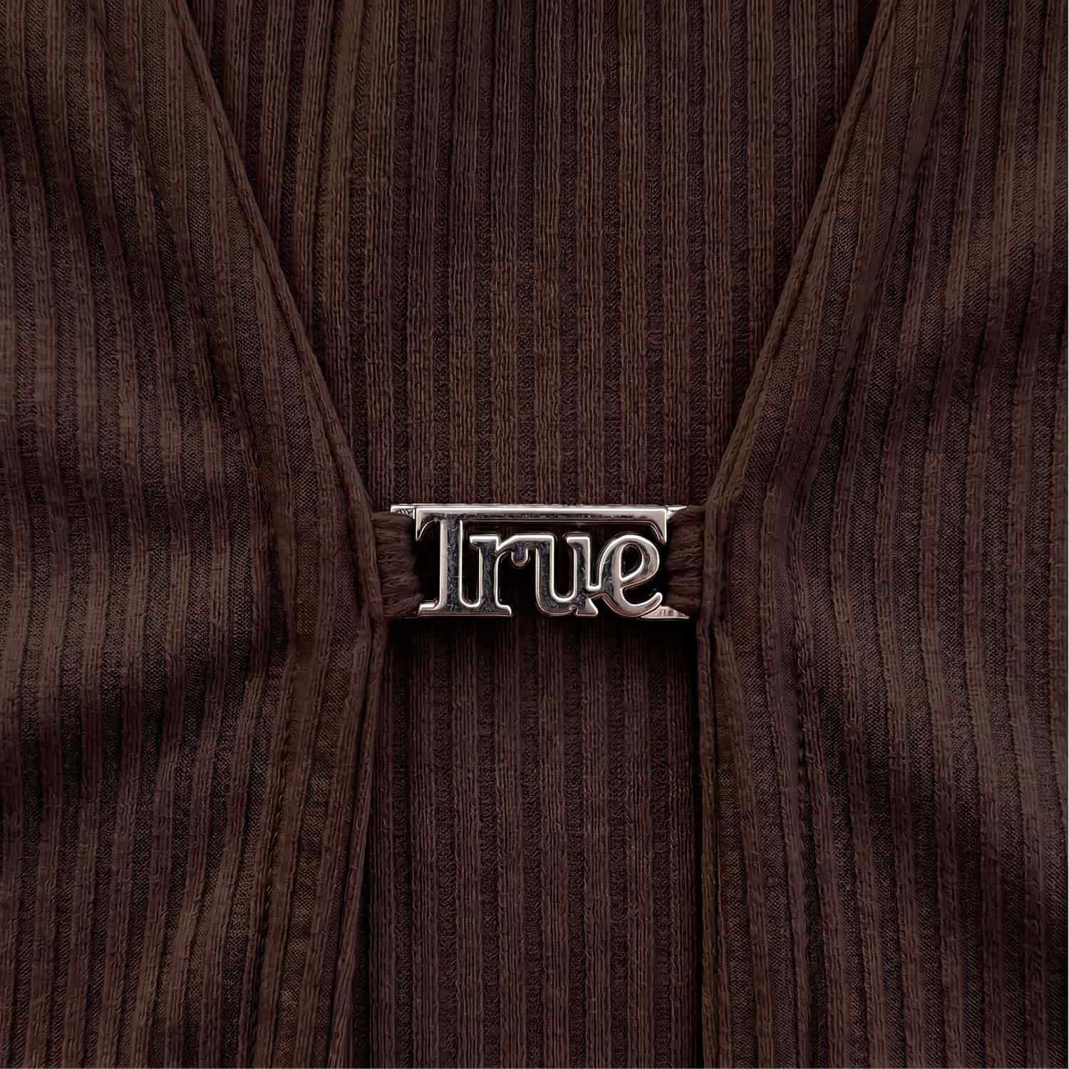 Rib Cropped Cardigan - Brown - miniatura 3