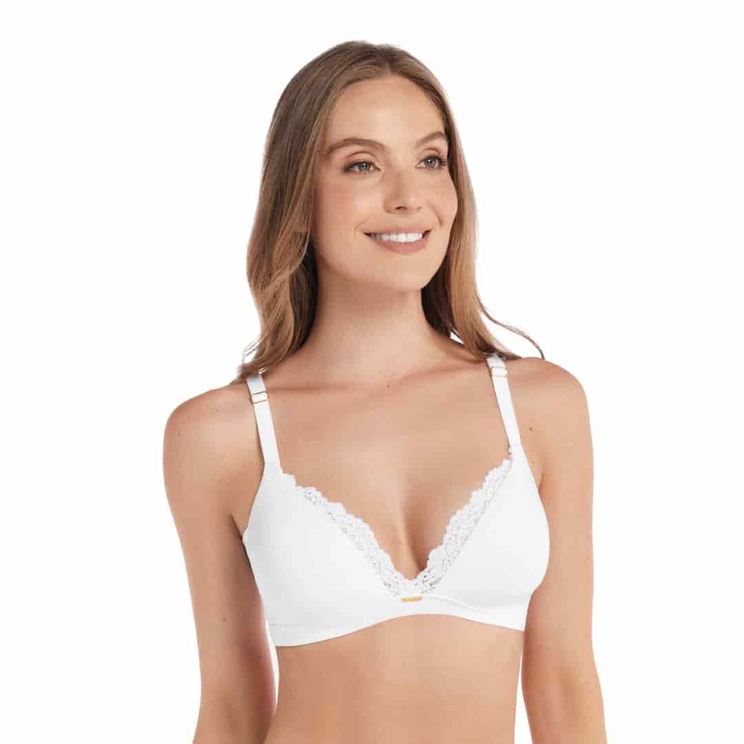 BRASIER TRIANGULAR CON ESCOTE EN ENCAJE - miniatura 2
