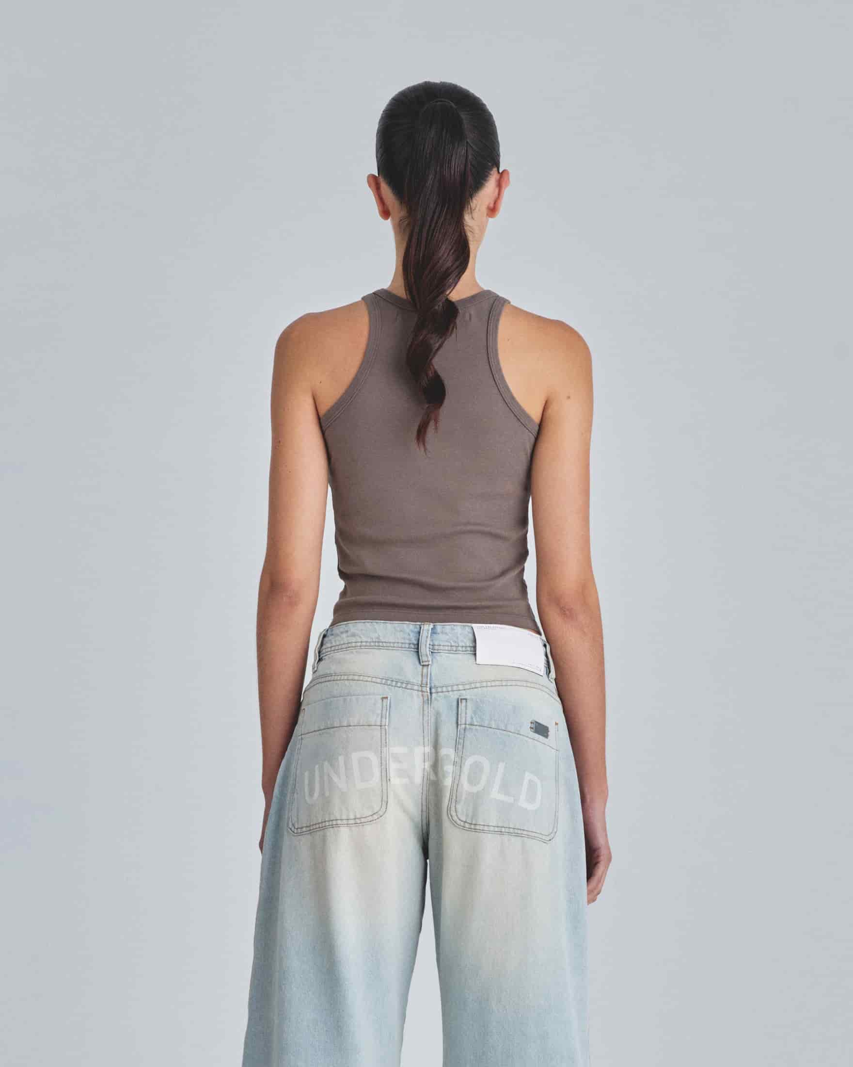Line Basic Halter Tank Top Brown - miniatura 7