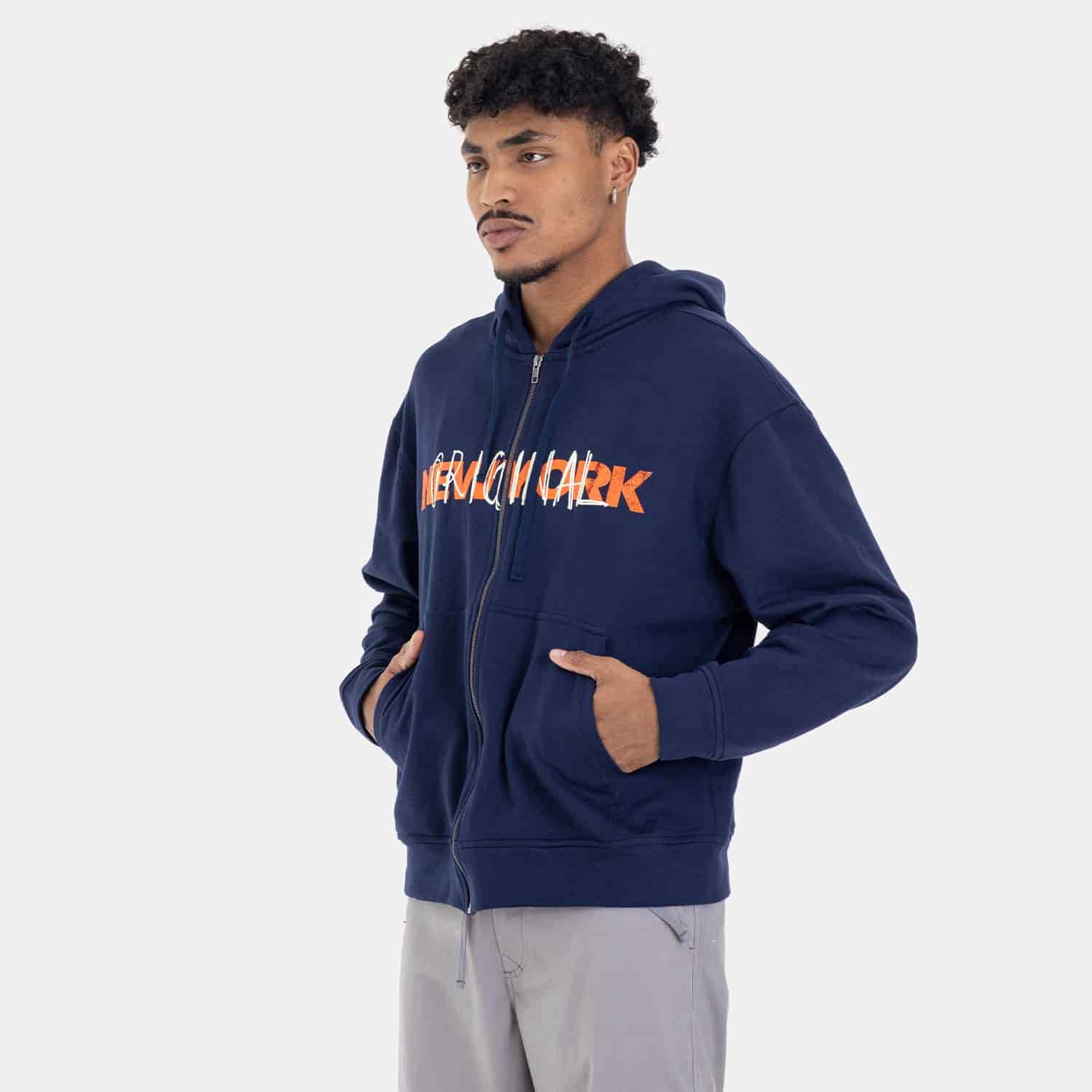 Zip Hoodie Regular Fit Dark Blue - miniatura 11