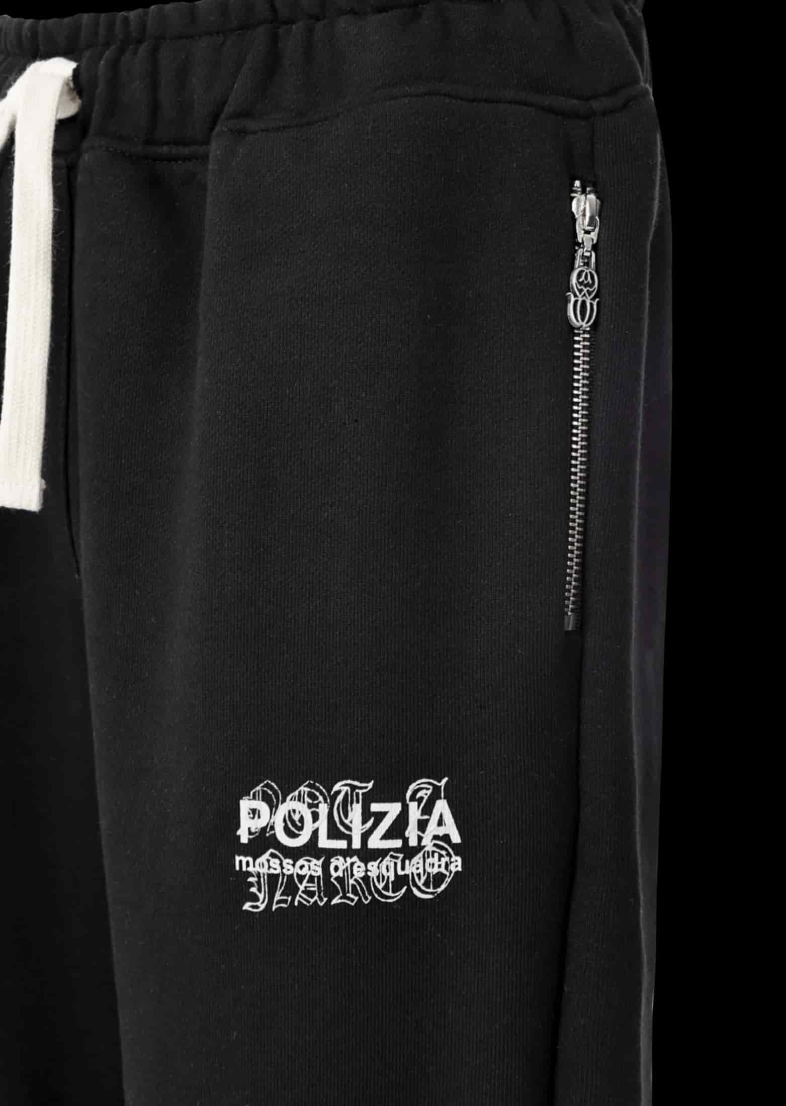 POLIZIA BLACK FLARED SWEATPANTS - miniatura 9