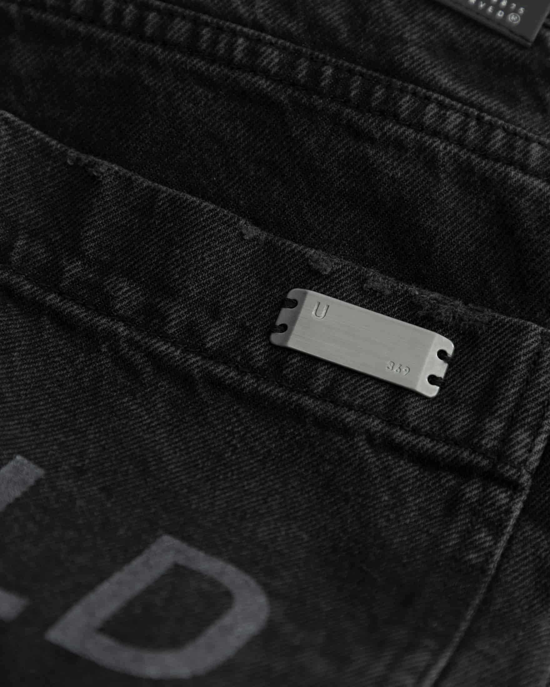 Line Basic Slim Fit Ripped Jeans Washed Black - miniatura 6