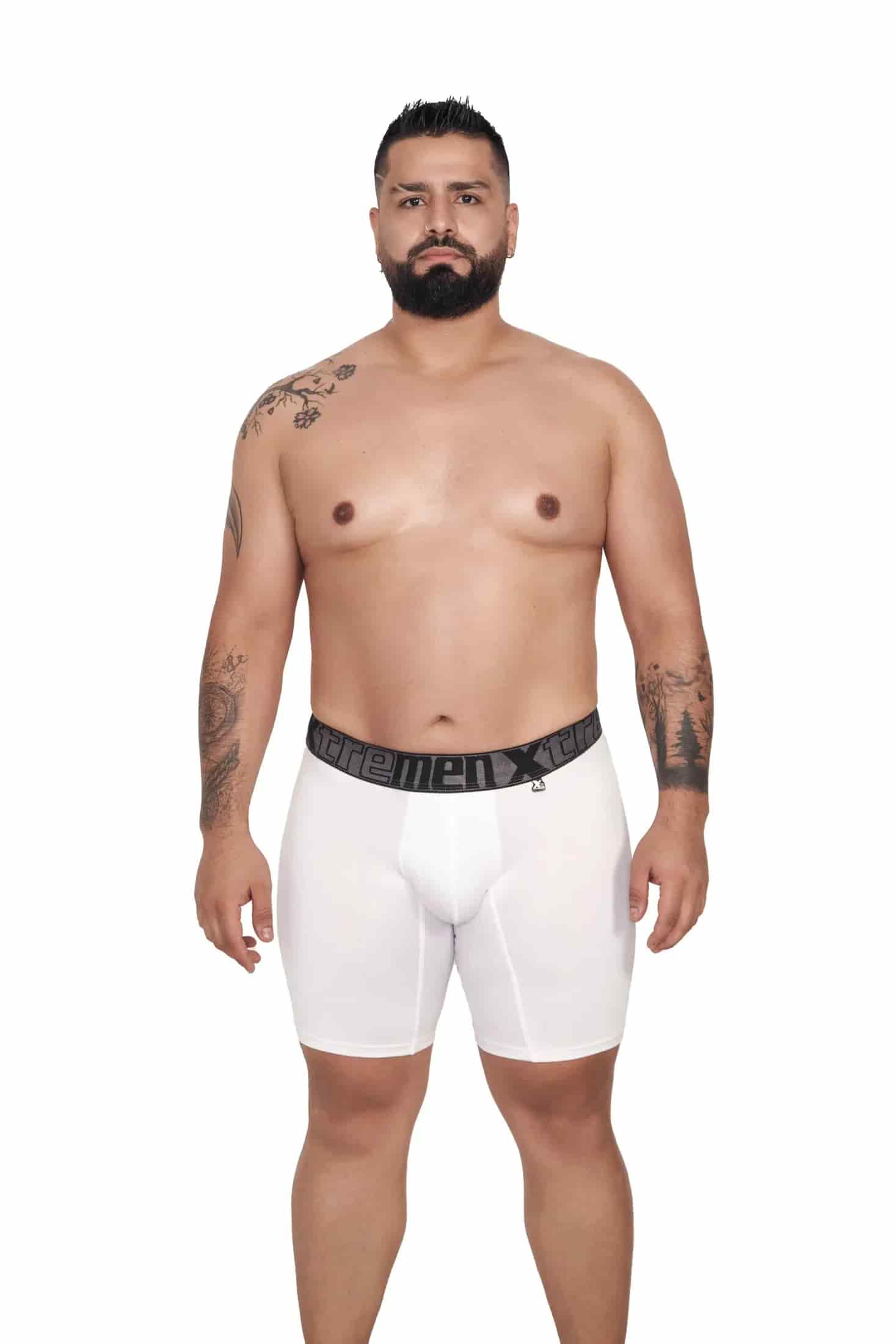 BOXER MICROFIBRA FONDO ENTERO EXTRAGRANDE BLANCO - miniatura 1