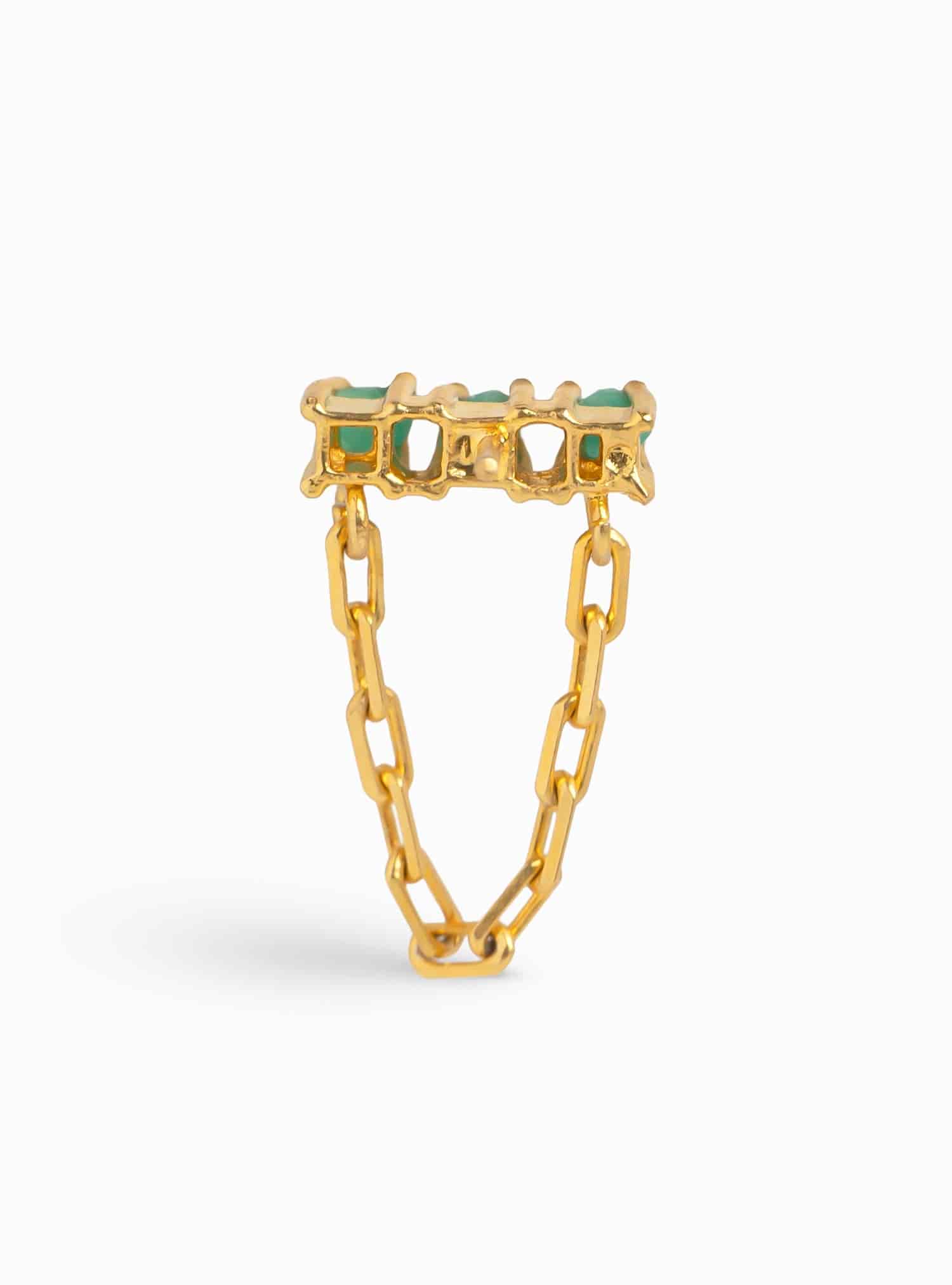 Arete Triple Tennis Chain Solitario - miniatura 4