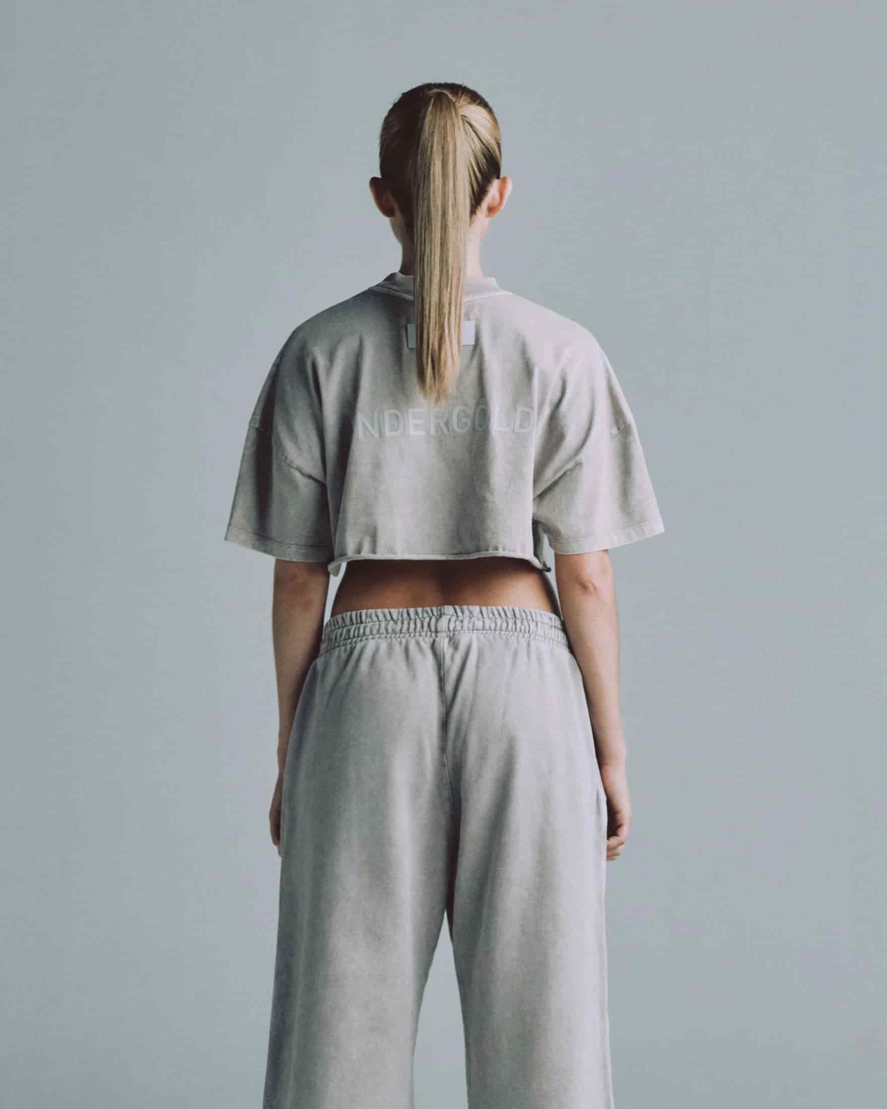 Line Logo Crop Top Washed Gray - miniatura 5