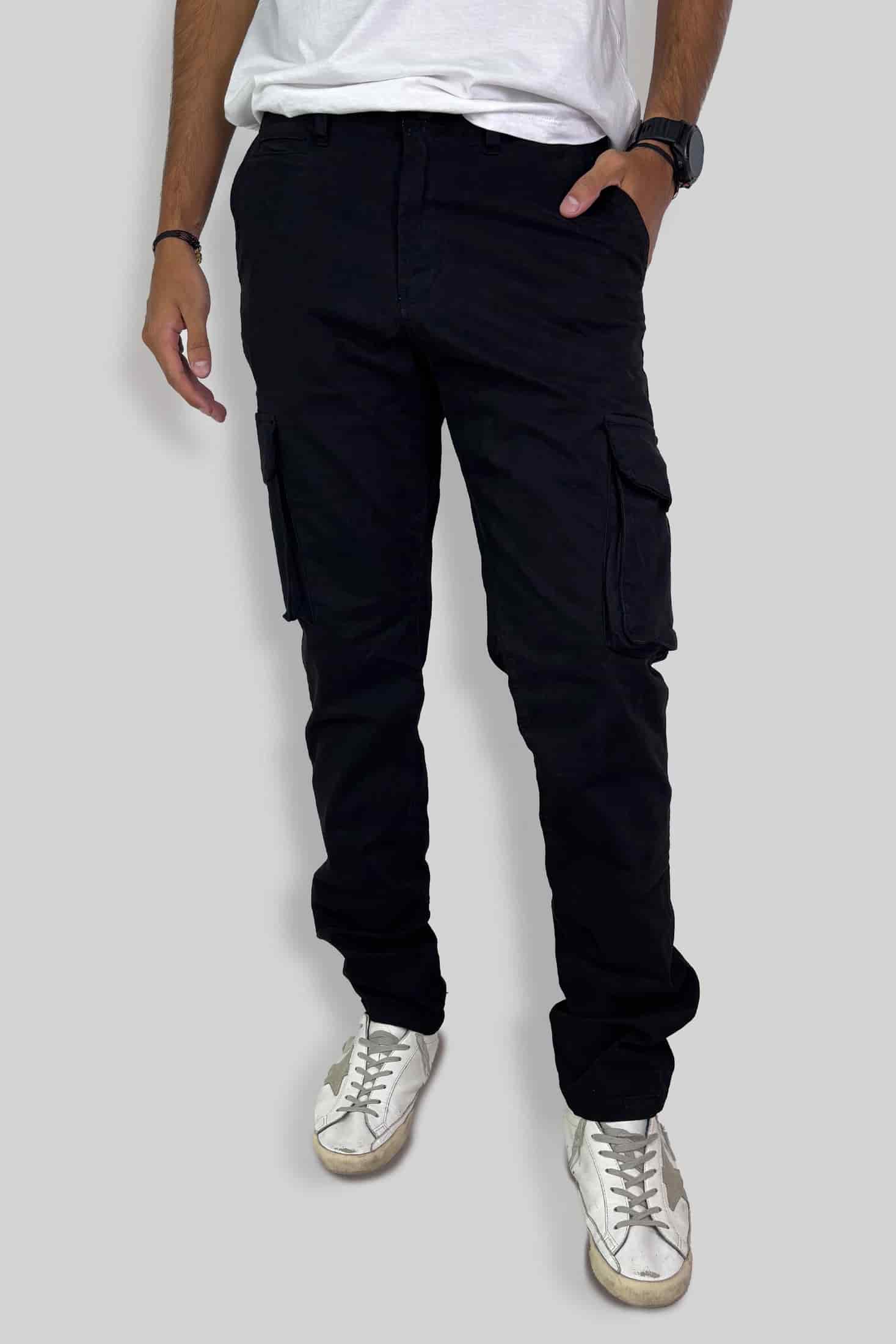 PANTALON CARGO NEGRO - miniatura 1