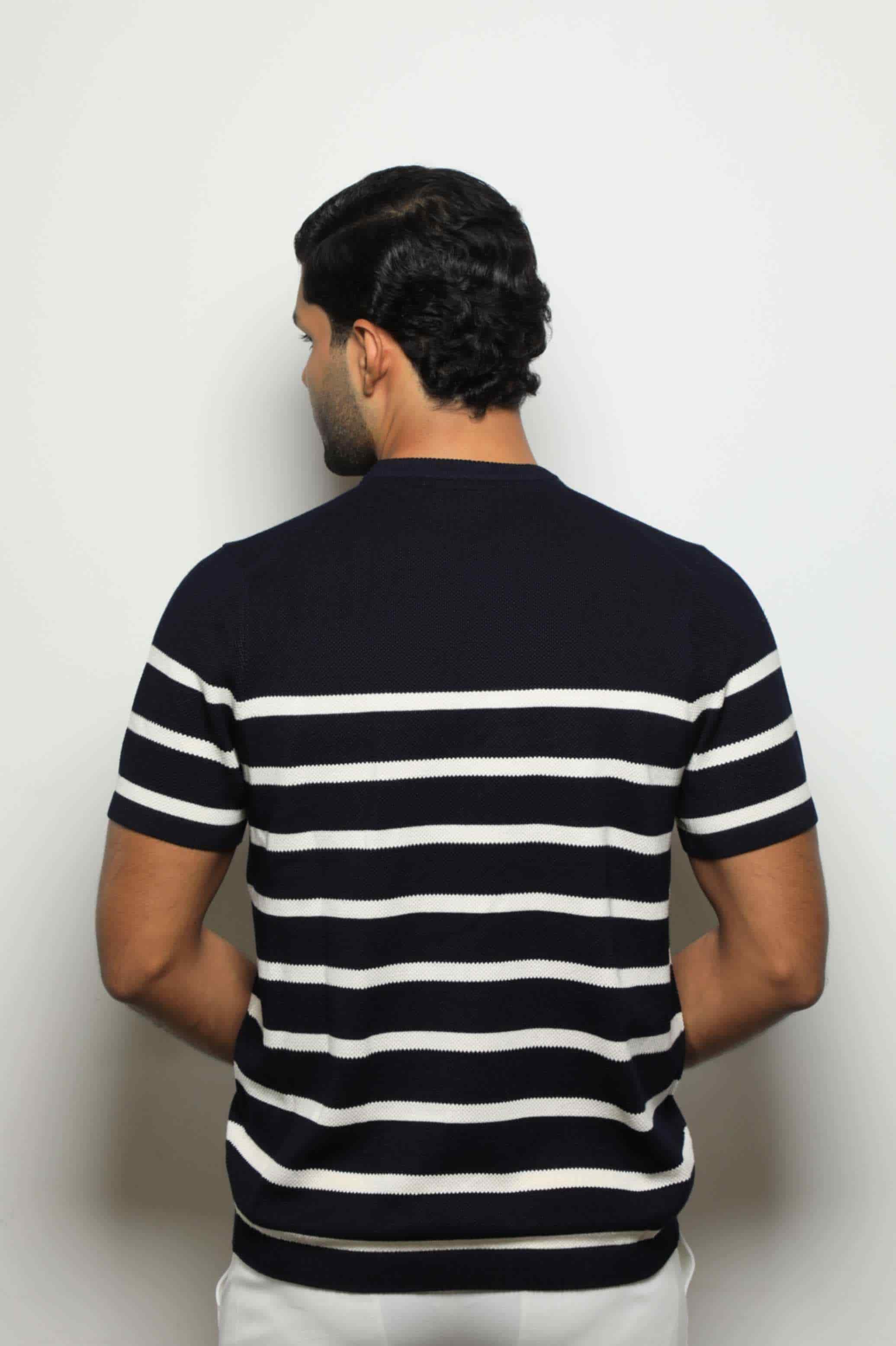 Suéter Tejido Fashion Navy/Rayas - miniatura 5