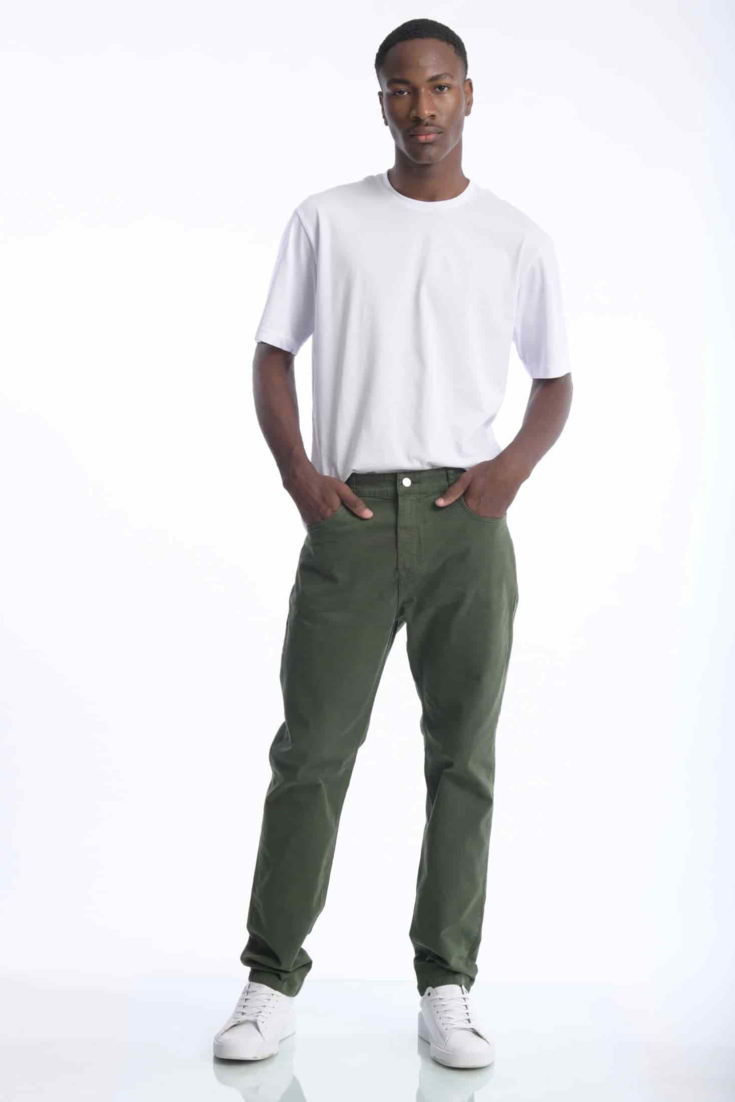 Pantalón Classic Dril 5 Bolsillos Verde Militar - miniatura 1