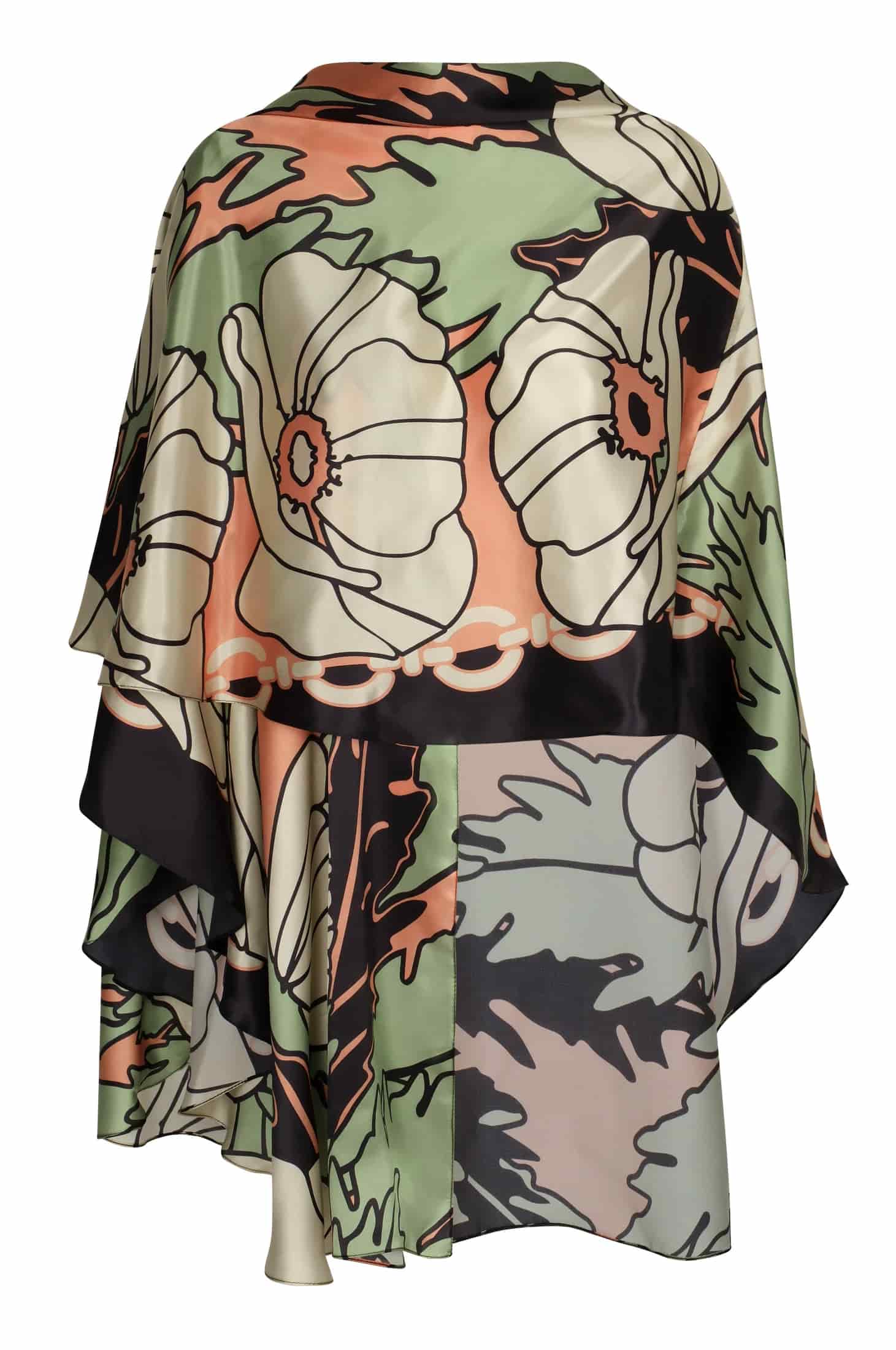 Costa Nova Satin Silk Cape / Sage Gladiolos - miniatura 2