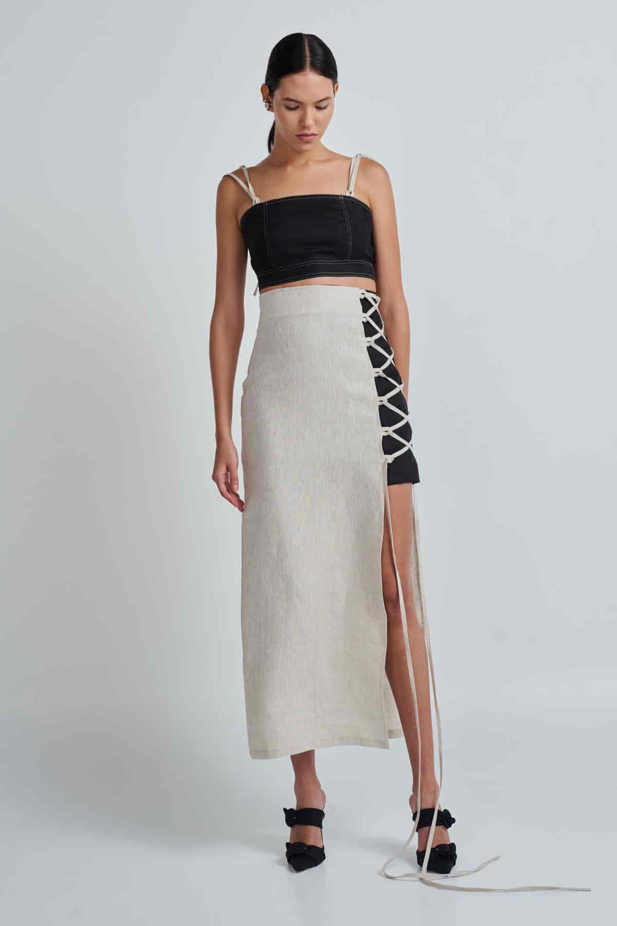 OLINDA SKIRT NATURAL - miniatura 1