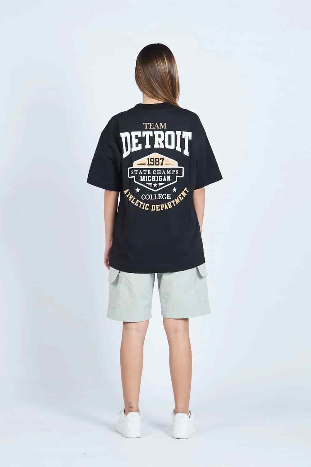 Camiseta oversize DETROIT NEGRO | DROP 03 | - miniatura 4