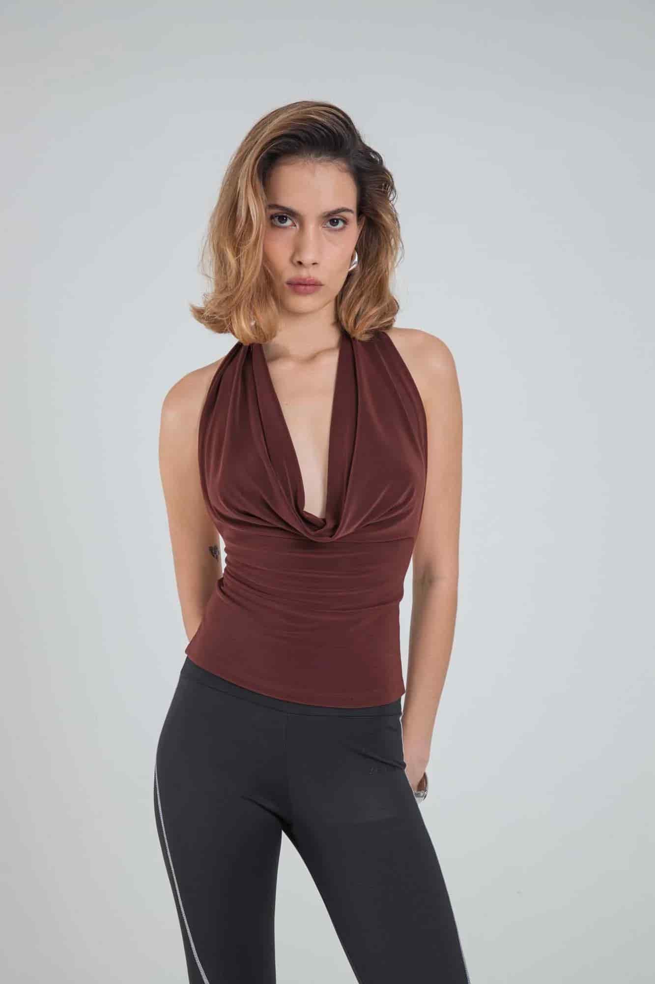 OPHELIA BROWN TOP - miniatura 10