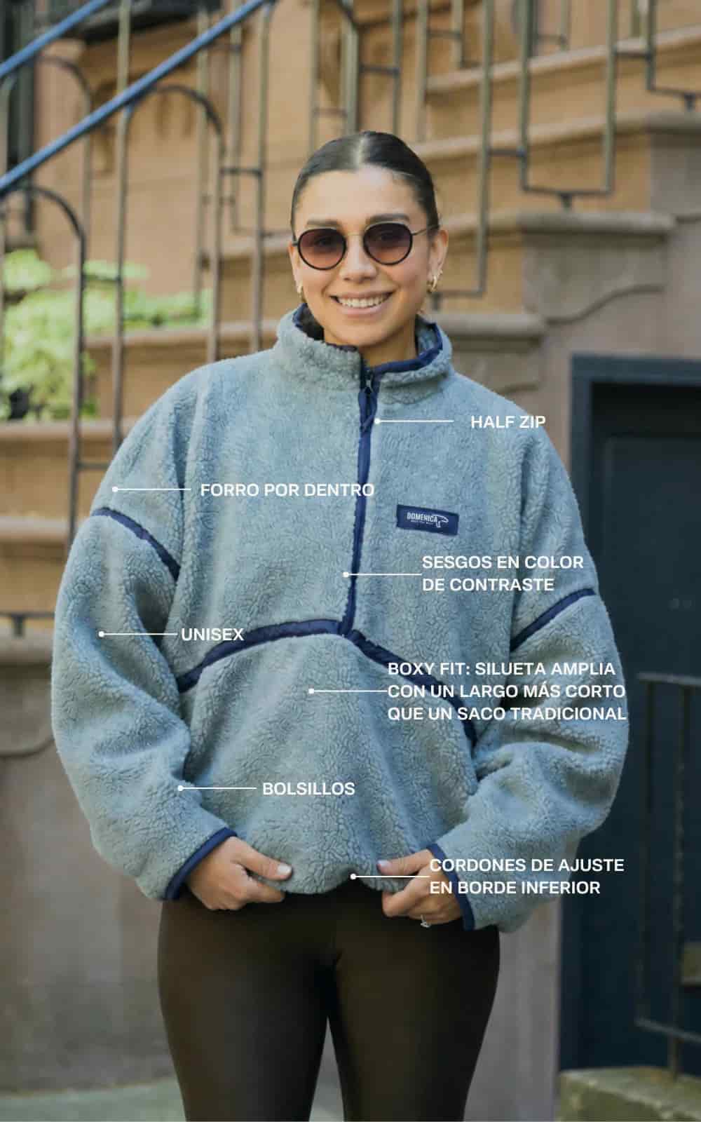 SACO OVEJERO BOXY CAFÉ - UNISEX - miniatura 16